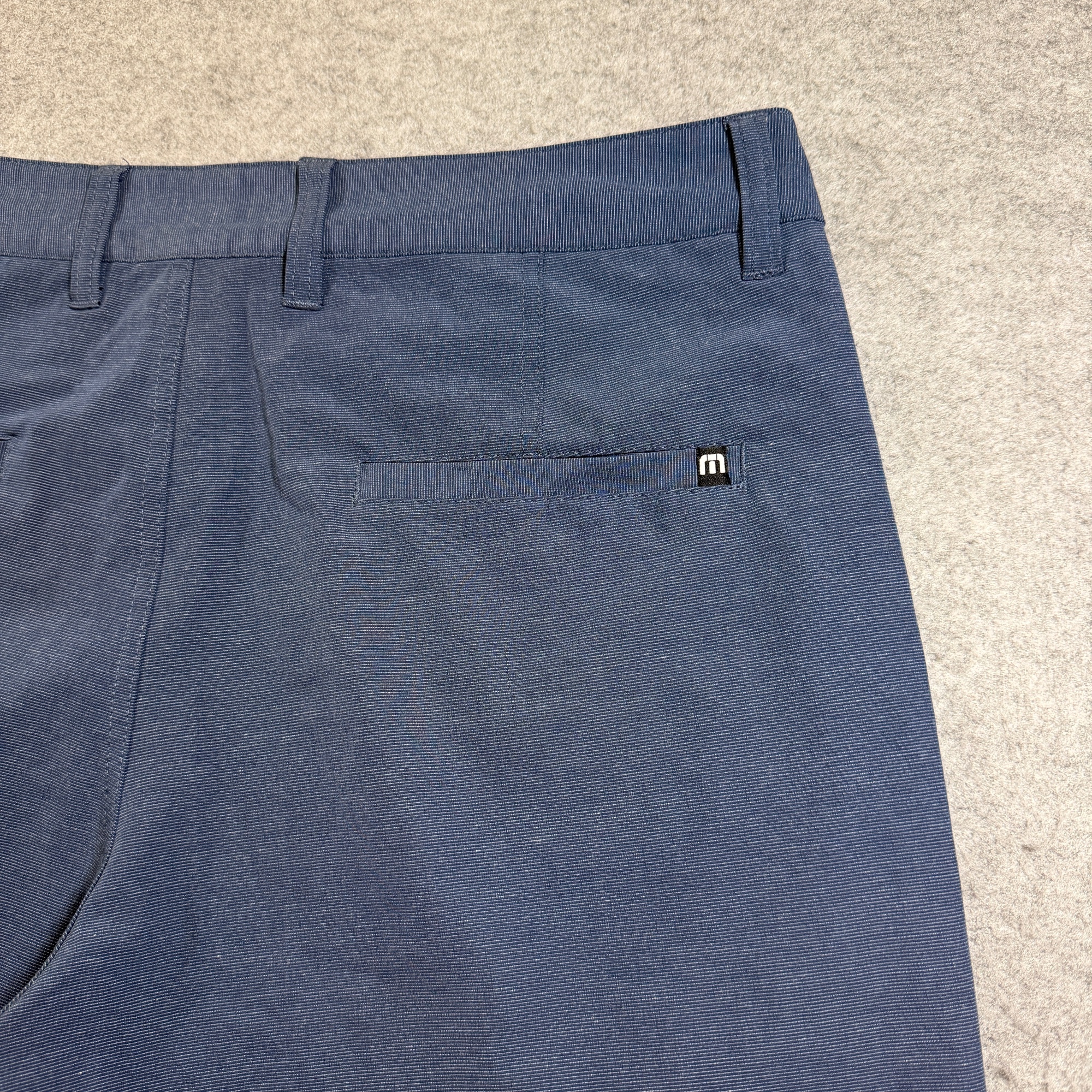 Travis Mathew Shorts Mens 33 Blue Heather Flat Front Golf Performance Stretch thumbnail 7