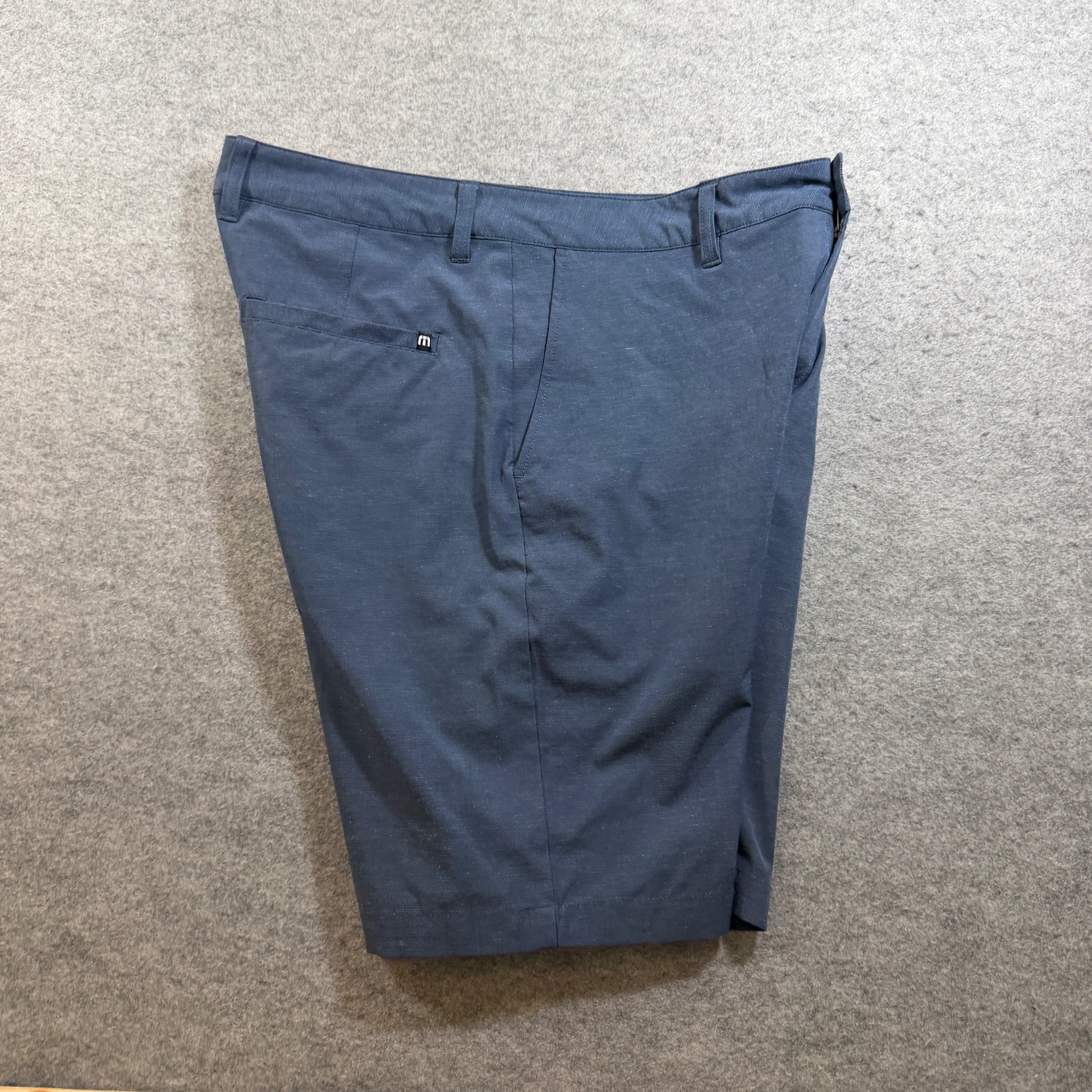 Travis Mathew Shorts Mens 33 Blue Heather Flat Front Golf Performance Stretch thumbnail 8