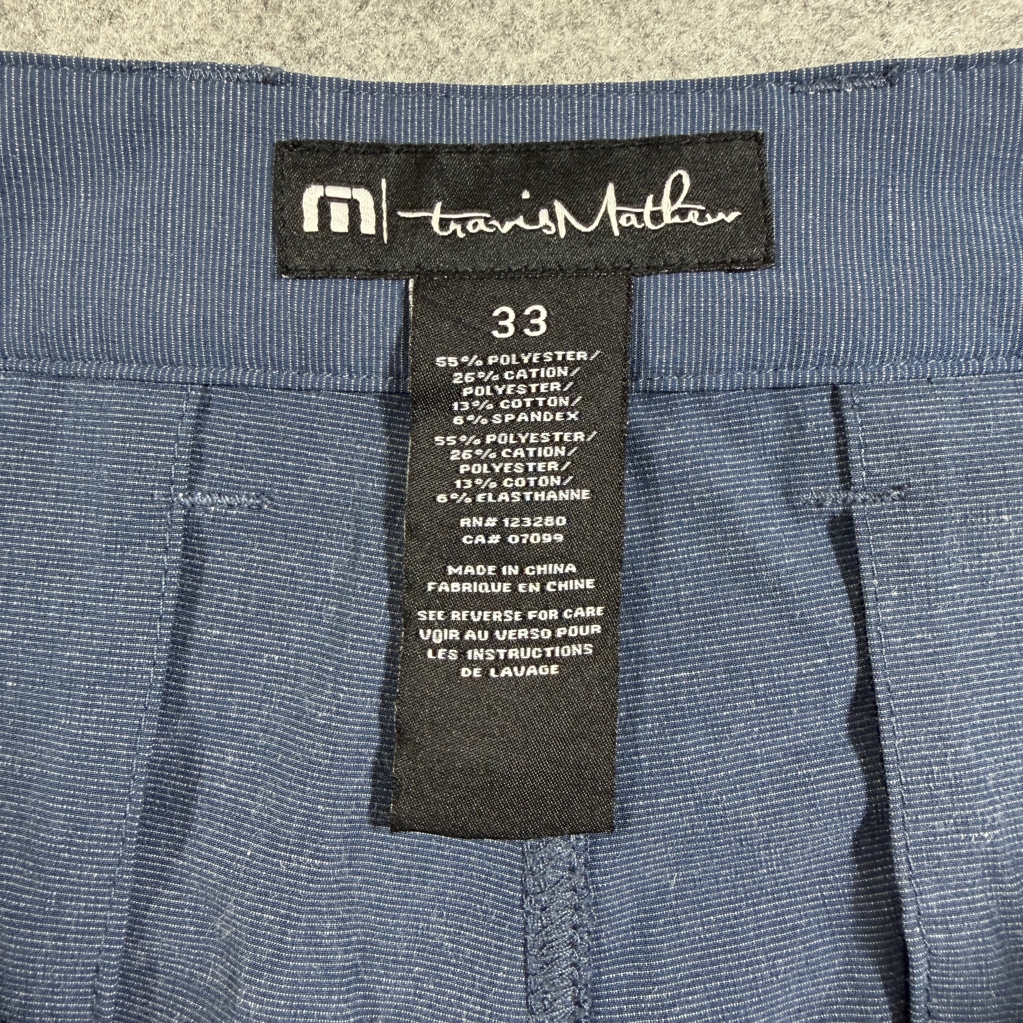 Travis Mathew Shorts Mens 33 Blue Heather Flat Front Golf Performance Stretch thumbnail 11