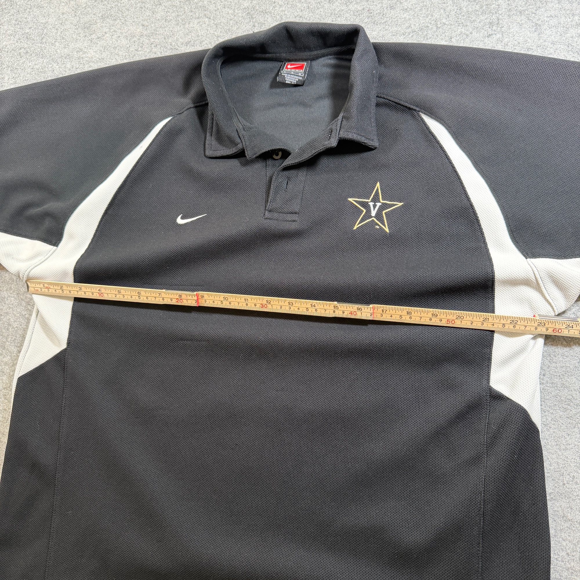 Vintage Nike Vanderbilt Commodores Polo Shirt Mens L Black Embroidered Swoosh thumbnail 7
