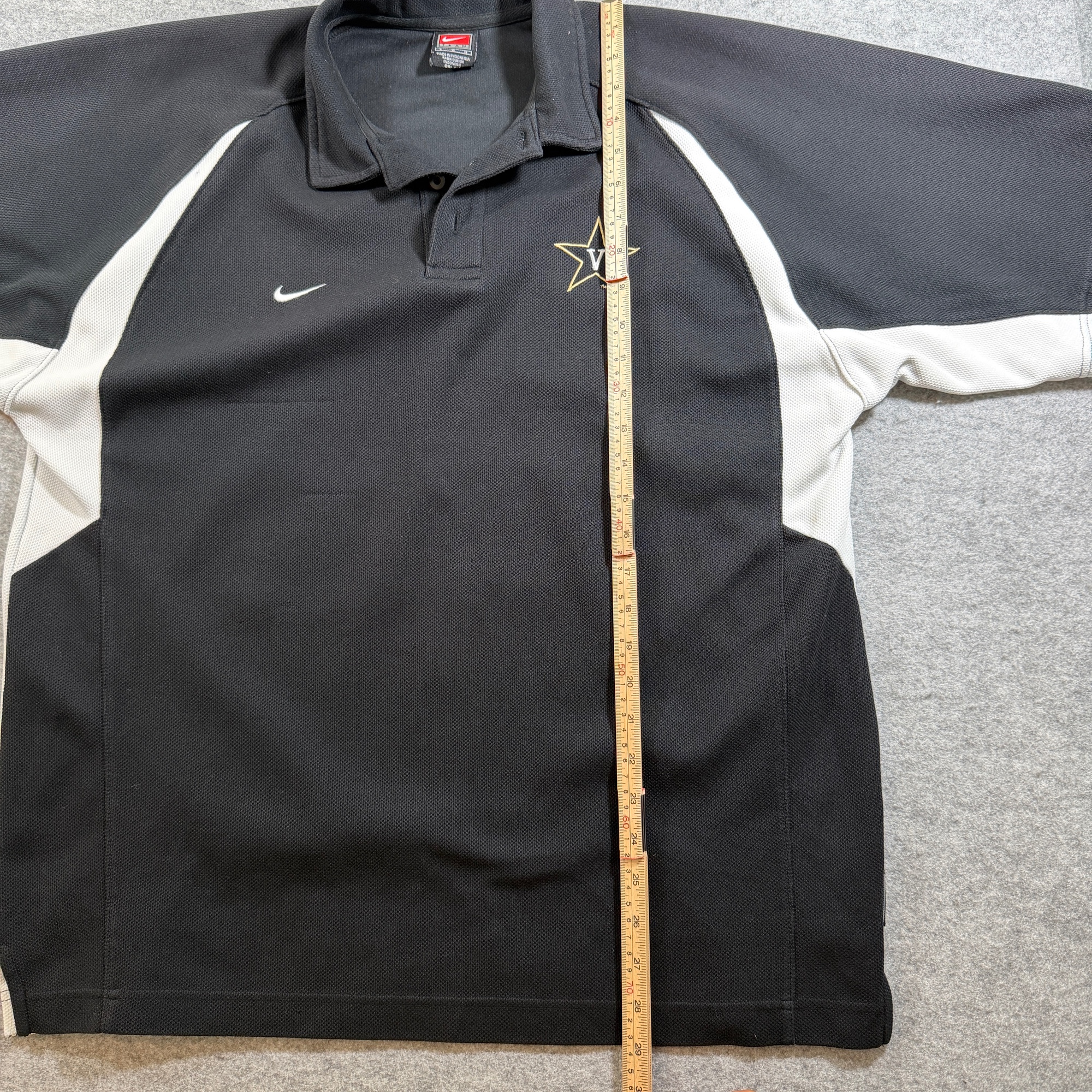 Vintage Nike Vanderbilt Commodores Polo Shirt Mens L Black Embroidered Swoosh thumbnail 8