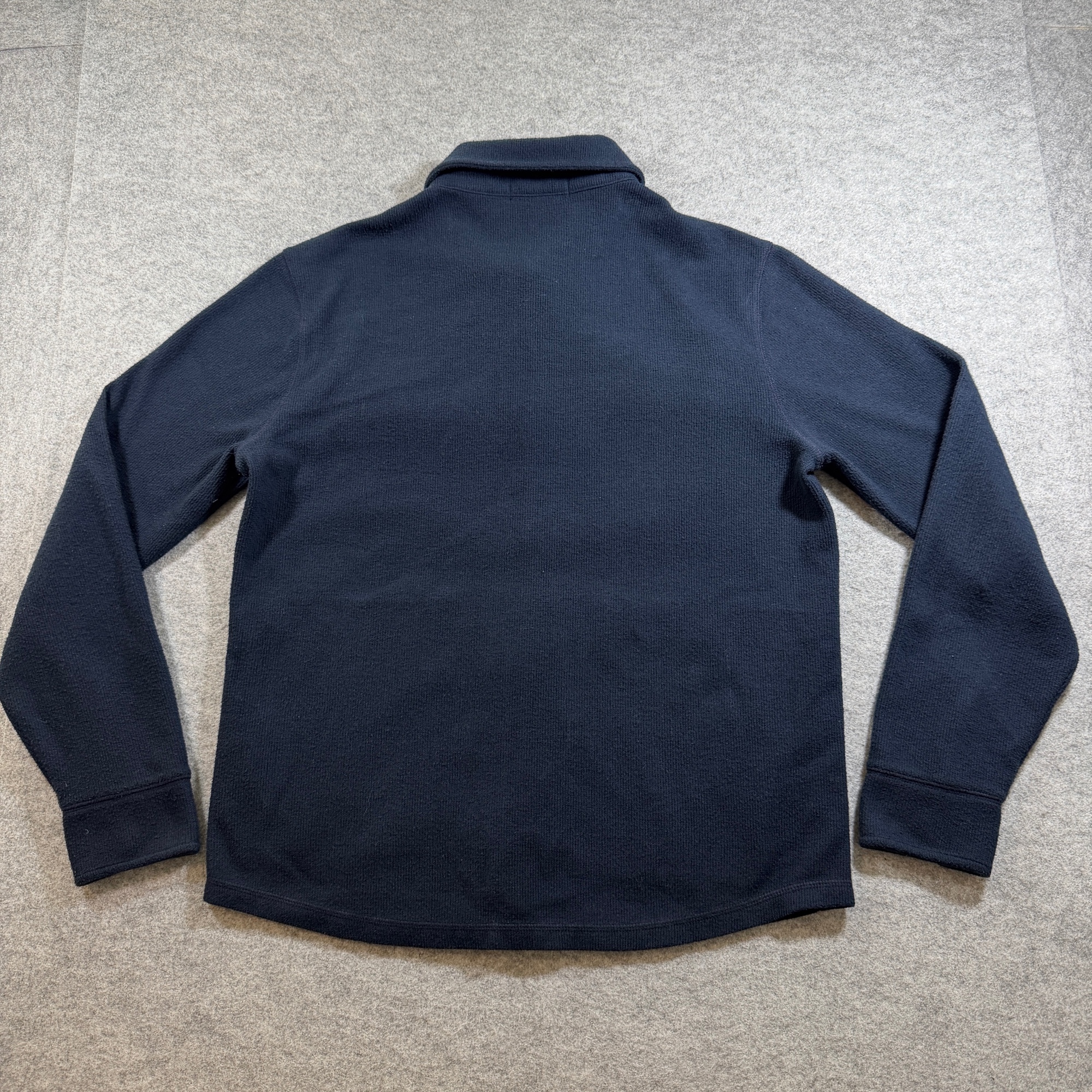 Banana Republic CPO Shirt Jacket Mens M Navy Cotton Elbow Patches Button Cuffs thumbnail 2