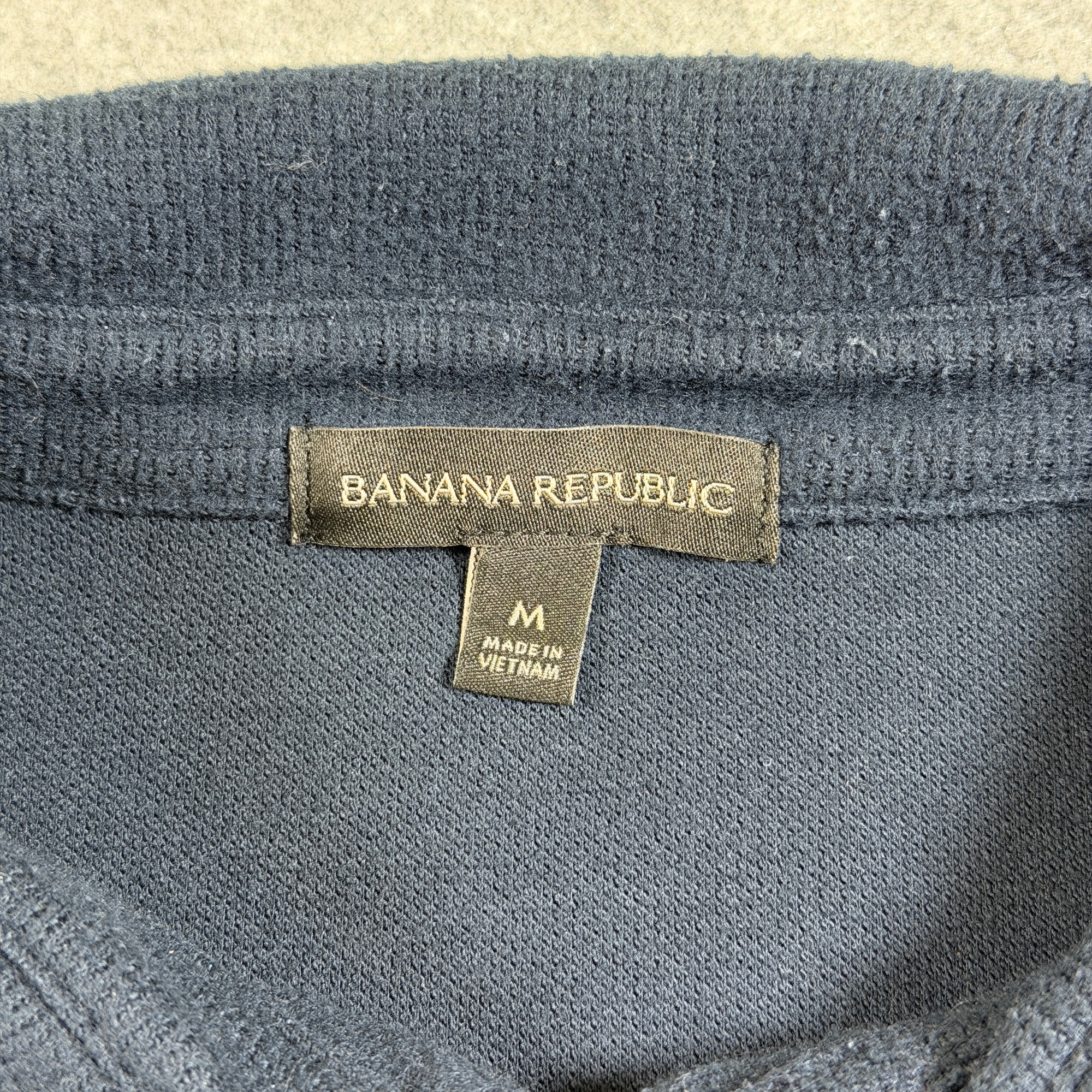 Banana Republic CPO Shirt Jacket Mens M Navy Cotton Elbow Patches Button Cuffs thumbnail 3