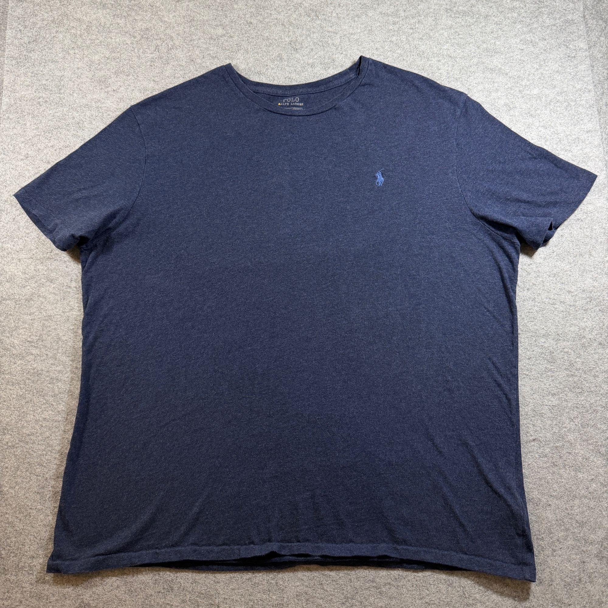 Polo Ralph Lauren T Shirt Mens XL Navy Heather Embroidered Pony Logo Crew Neck