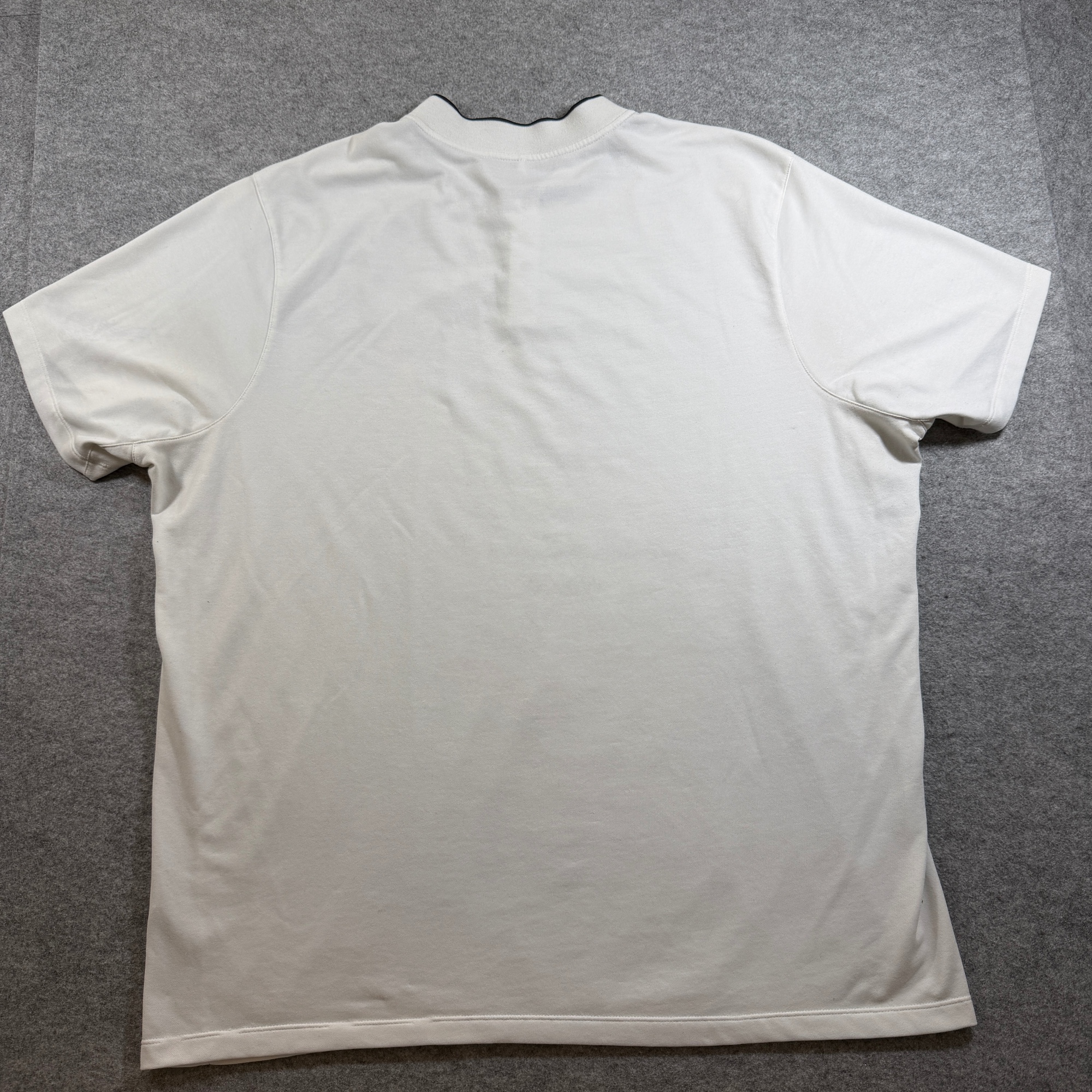 Nike Golf Polo Shirt Mens XXL White Wool Blend Snap Henley Modern Fit Swoosh thumbnail 2