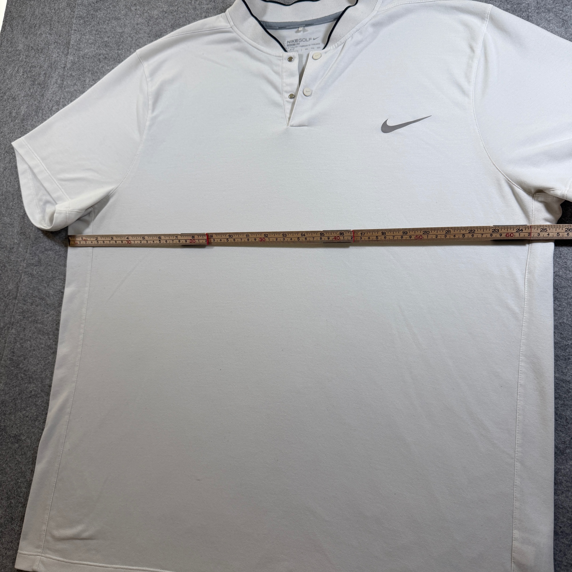 Nike Golf Polo Shirt Mens XXL White Wool Blend Snap Henley Modern Fit Swoosh thumbnail 7
