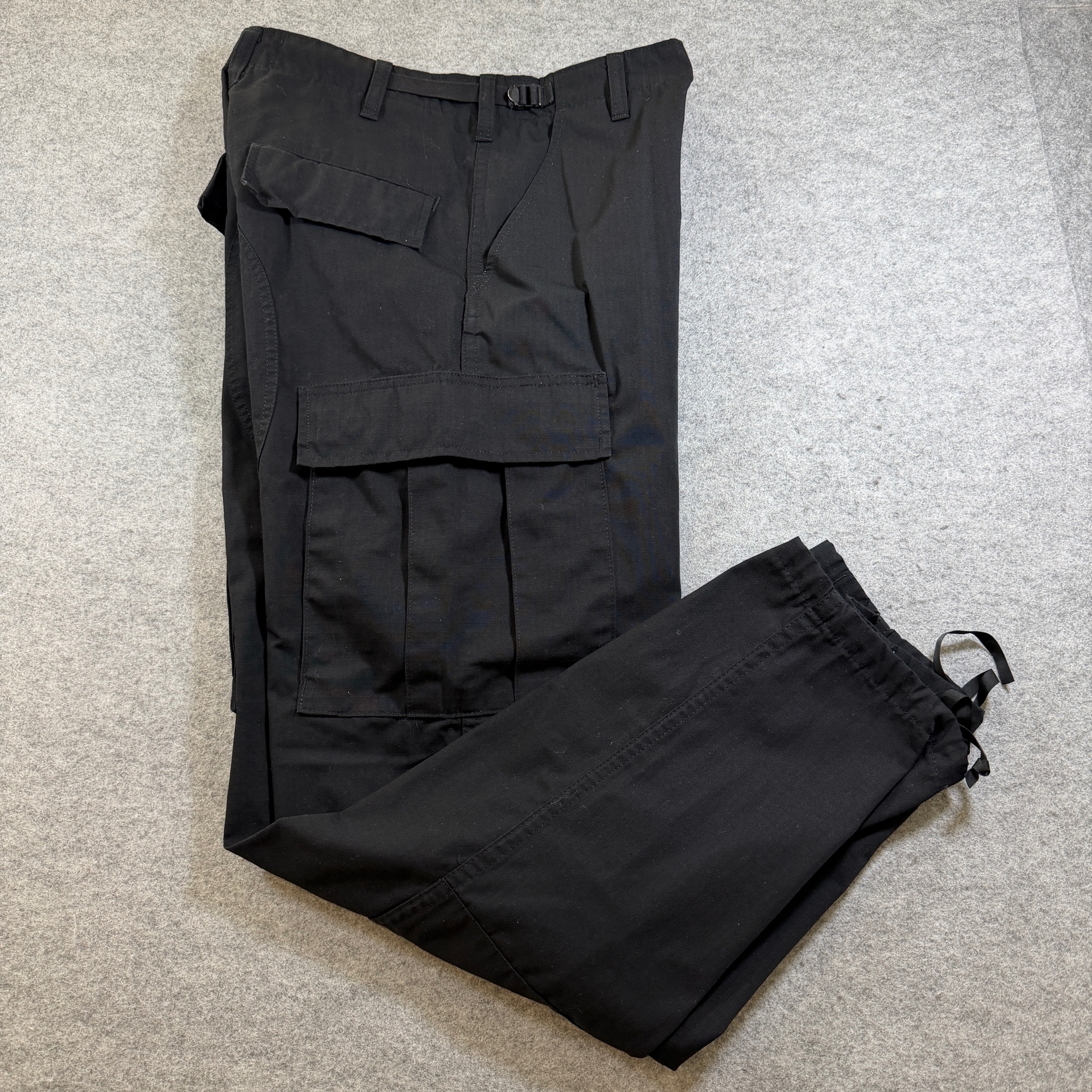 Galls BDU Cargo Pants Ripstop Mens Small Regular Black Cuffs Adjustable Waist thumbnail 5