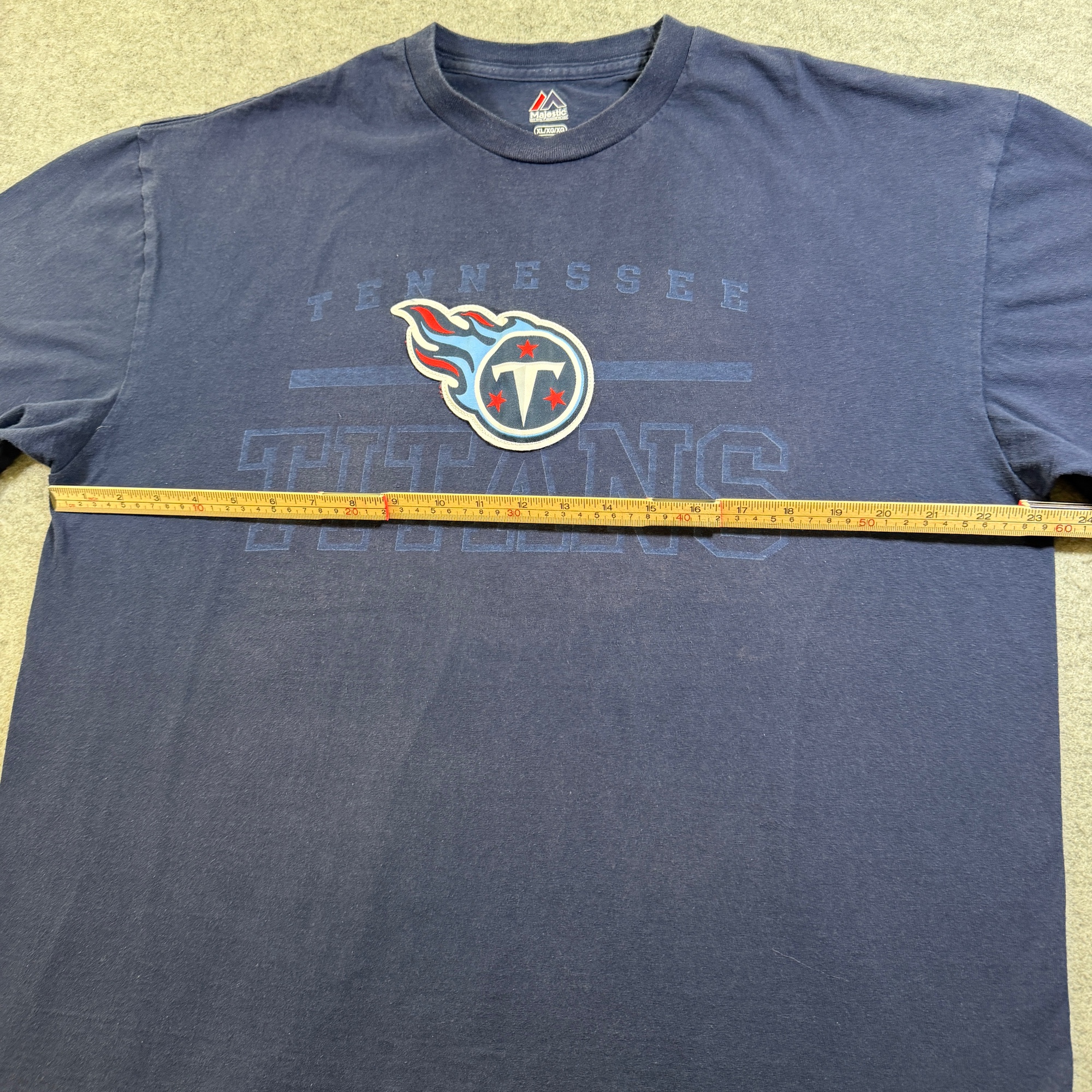 Majestic Tennessee Titans T Shirt Mens XL Navy Blue Graphic NFL Cotton Tee Sport thumbnail 7