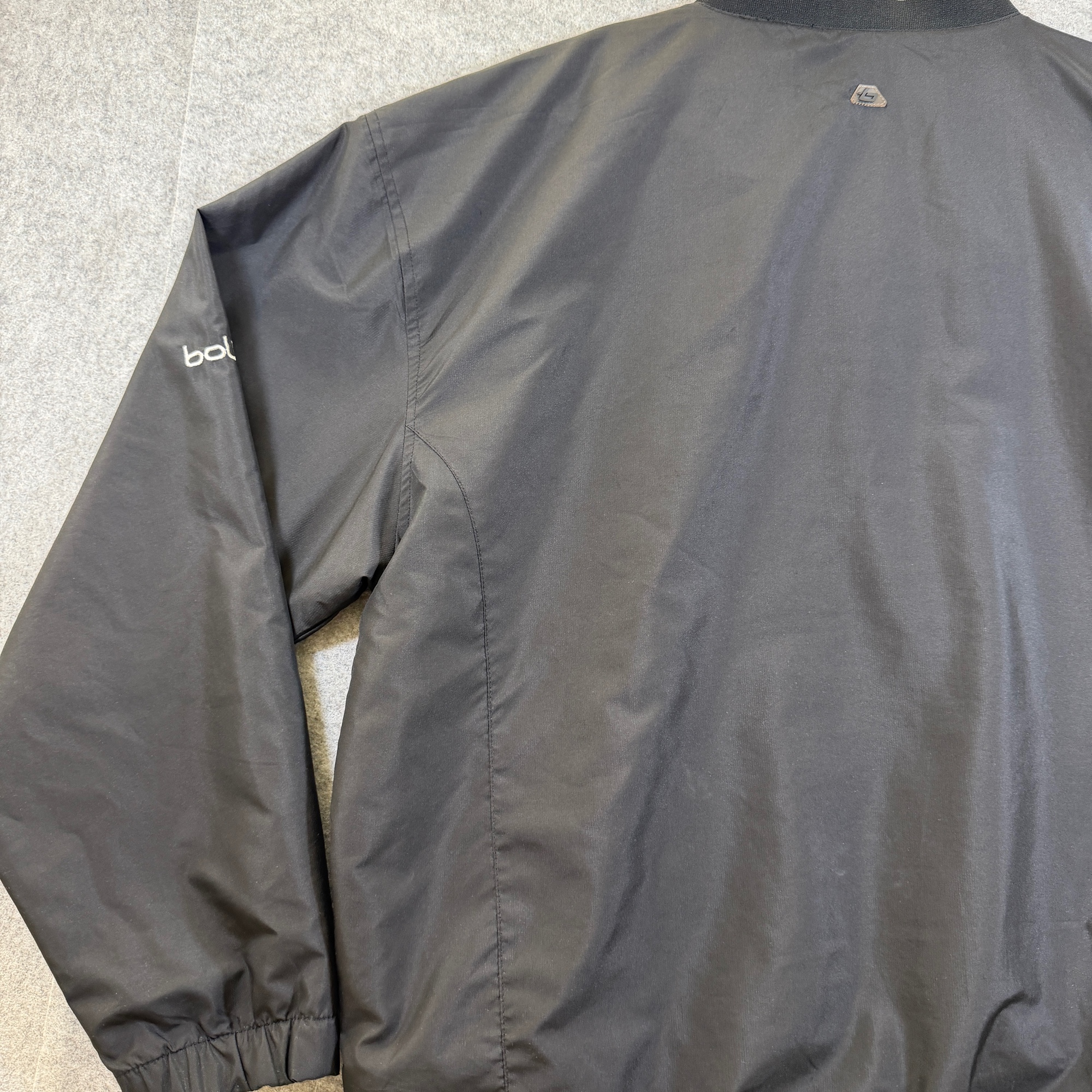 Bollé Golf Storm Windbreaker Mens XL Black Vintage Pullover V-Neck Elastic Cuffs thumbnail 11