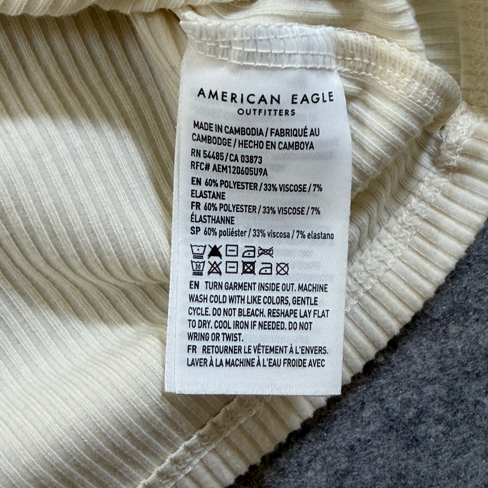 American Eagle Ribbed Tank Top Women M Cream Yellow Sleeveless Crew Neck Stretch thumbnail 8
