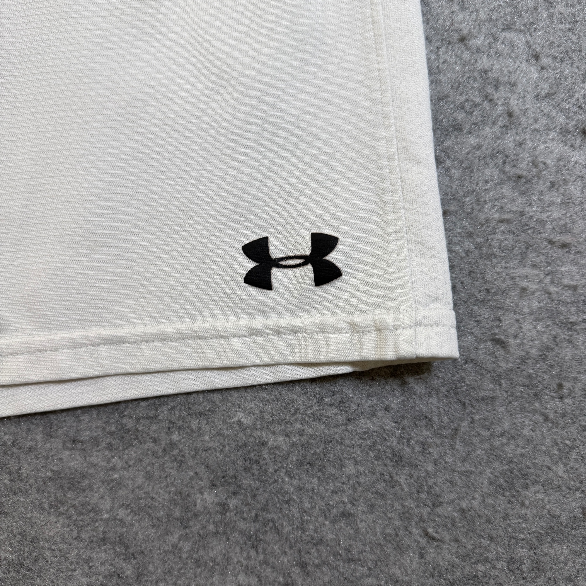 Under Armour HeatGear Shorts Mens S White Elastic Waistband Side Pockets Loose thumbnail 9