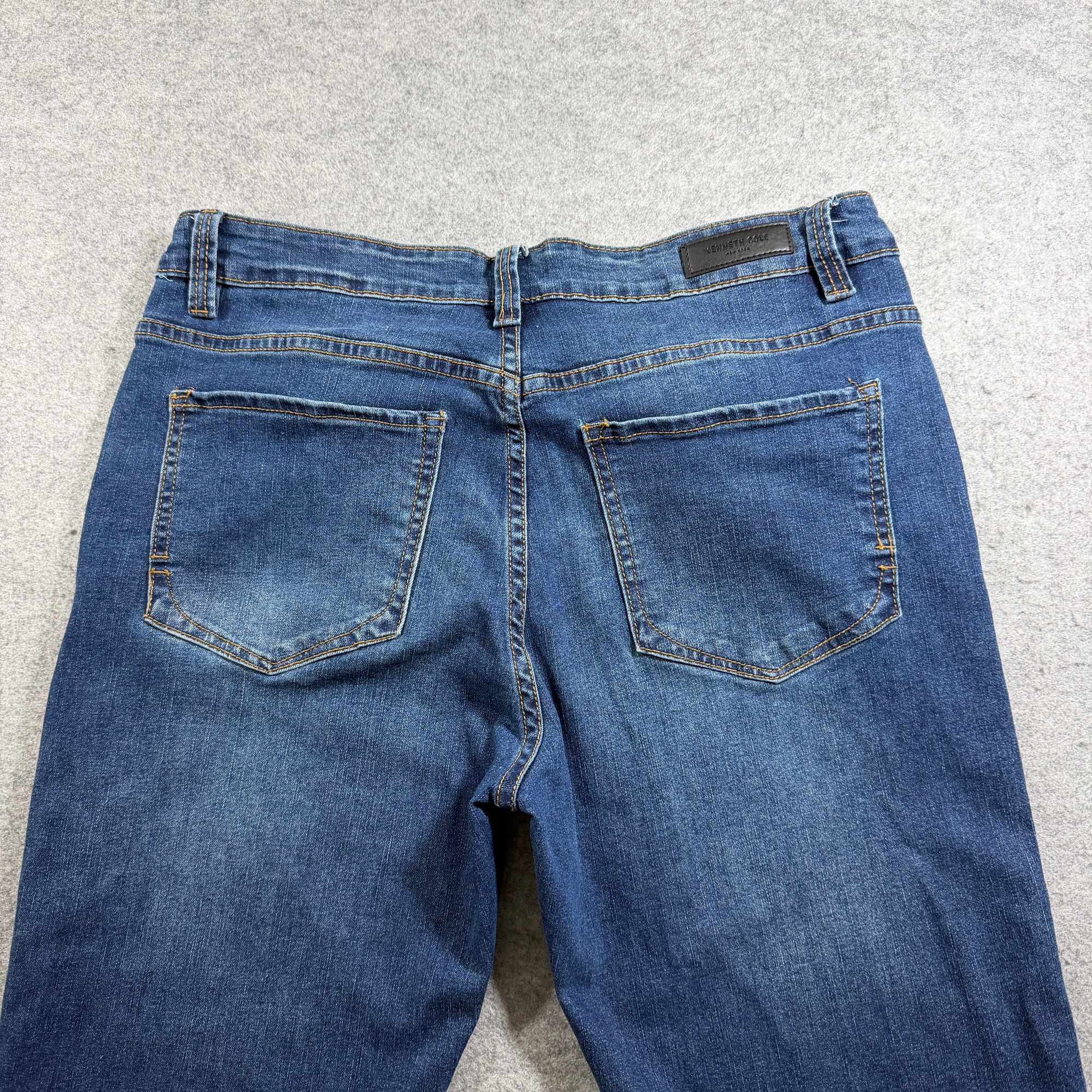 Kenneth Cole New York Jeans Mens 34x32 Blue Denim Athletic Fit Pocket Stretch thumbnail 5