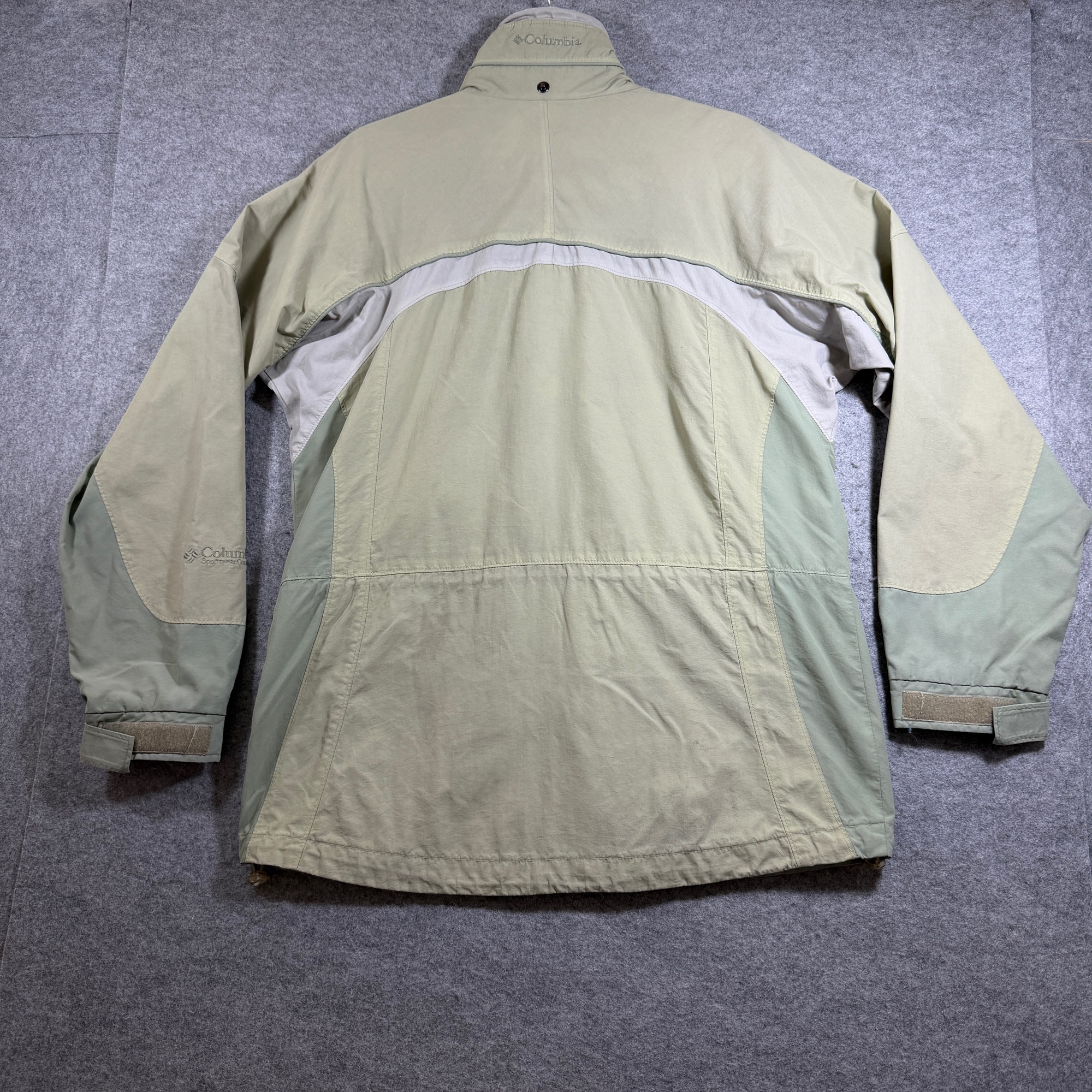Vintage Columbia Interchange Rain Jacket Womens M Sage Green Waterproof Shell thumbnail 4