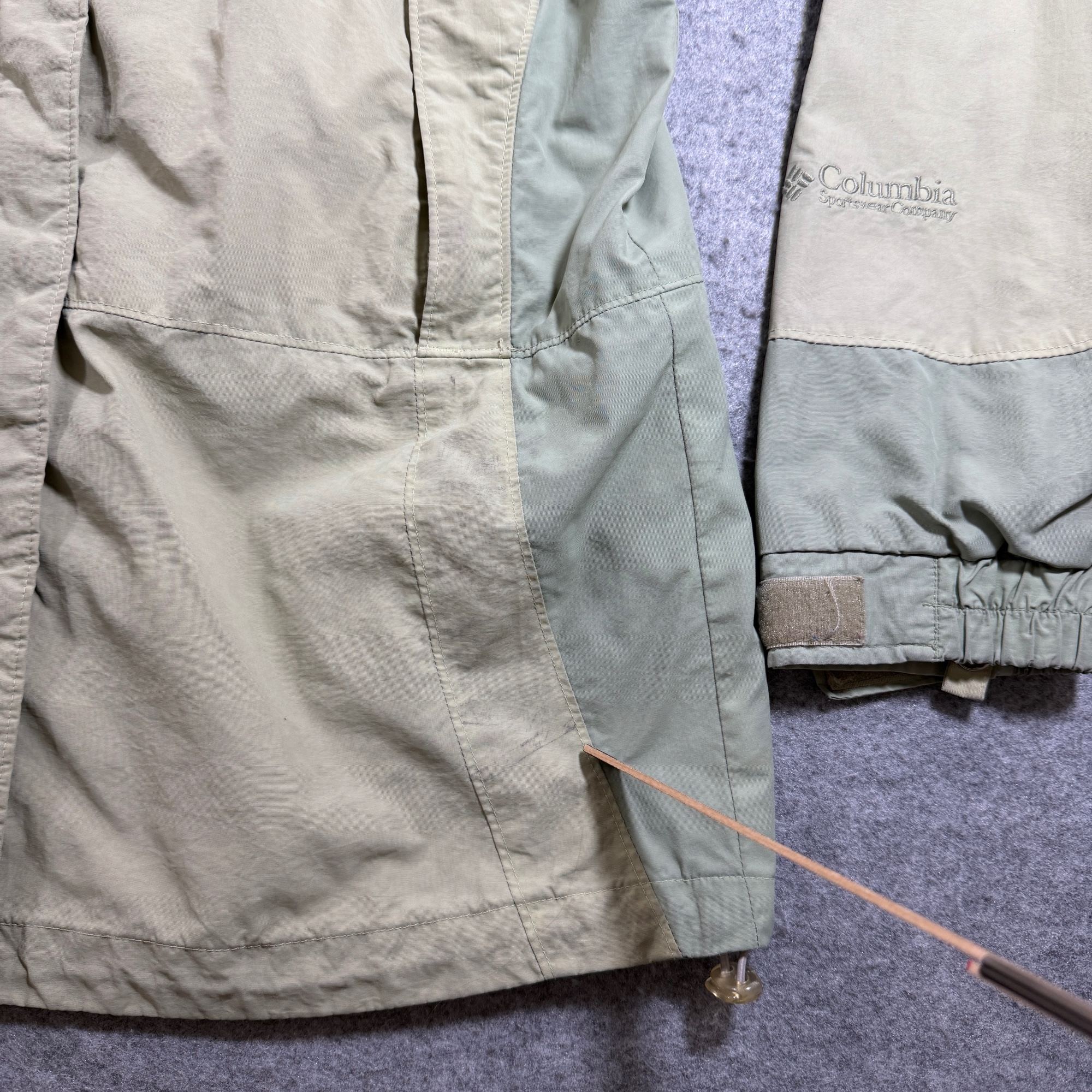 Vintage Columbia Interchange Rain Jacket Womens M Sage Green Waterproof Shell thumbnail 5