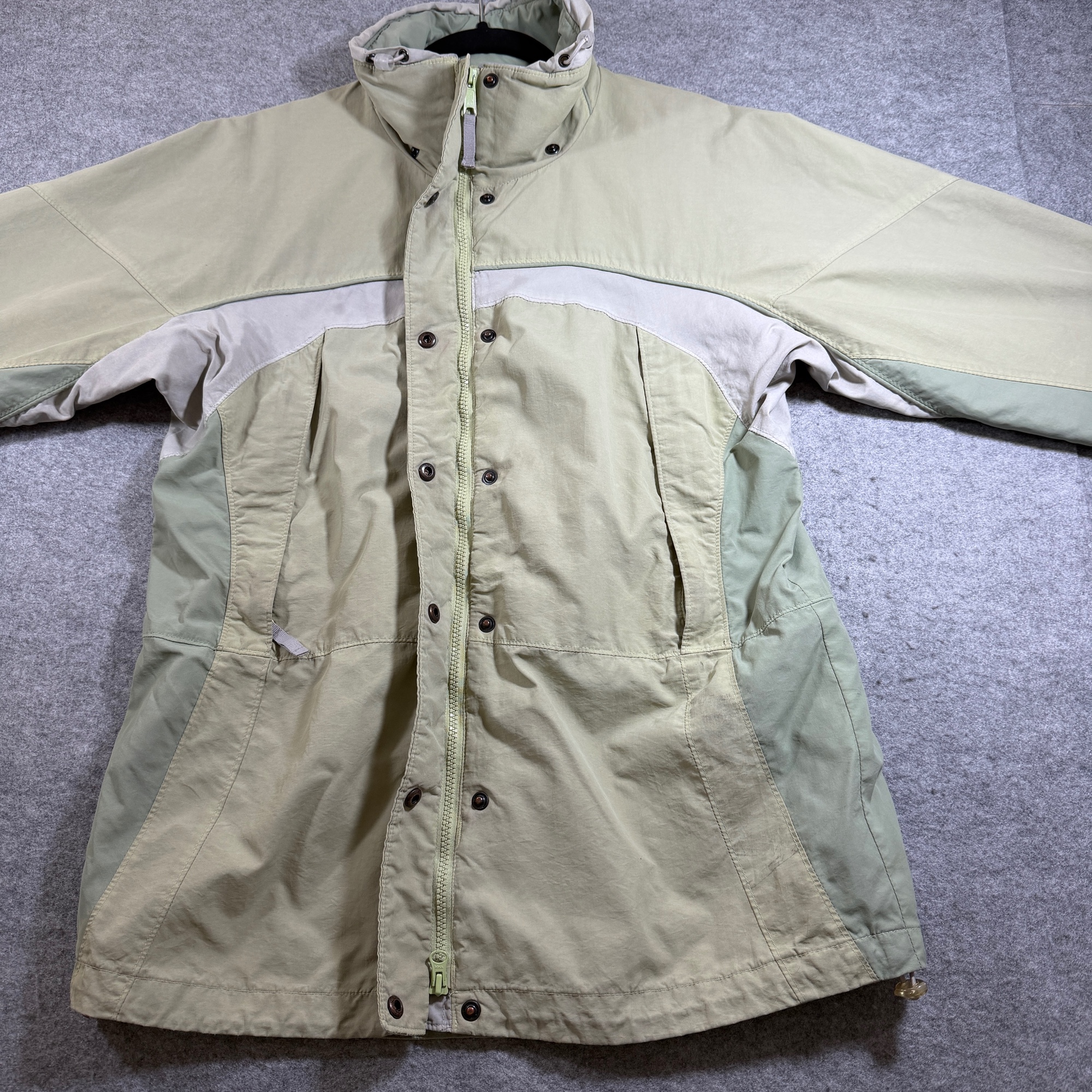 Vintage Columbia Interchange Rain Jacket Womens M Sage Green Waterproof Shell thumbnail 10