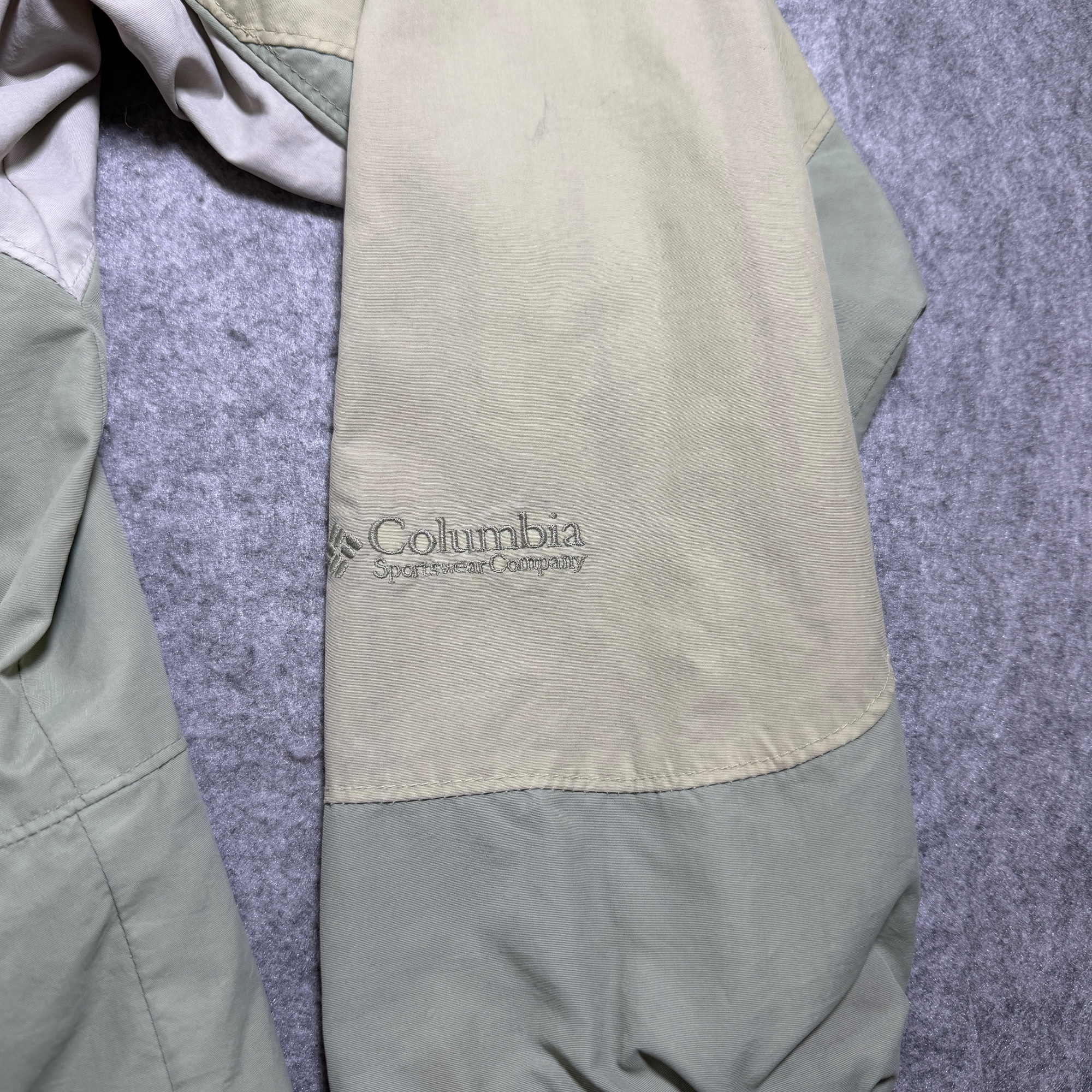 Vintage Columbia Interchange Rain Jacket Womens M Sage Green Waterproof Shell thumbnail 11