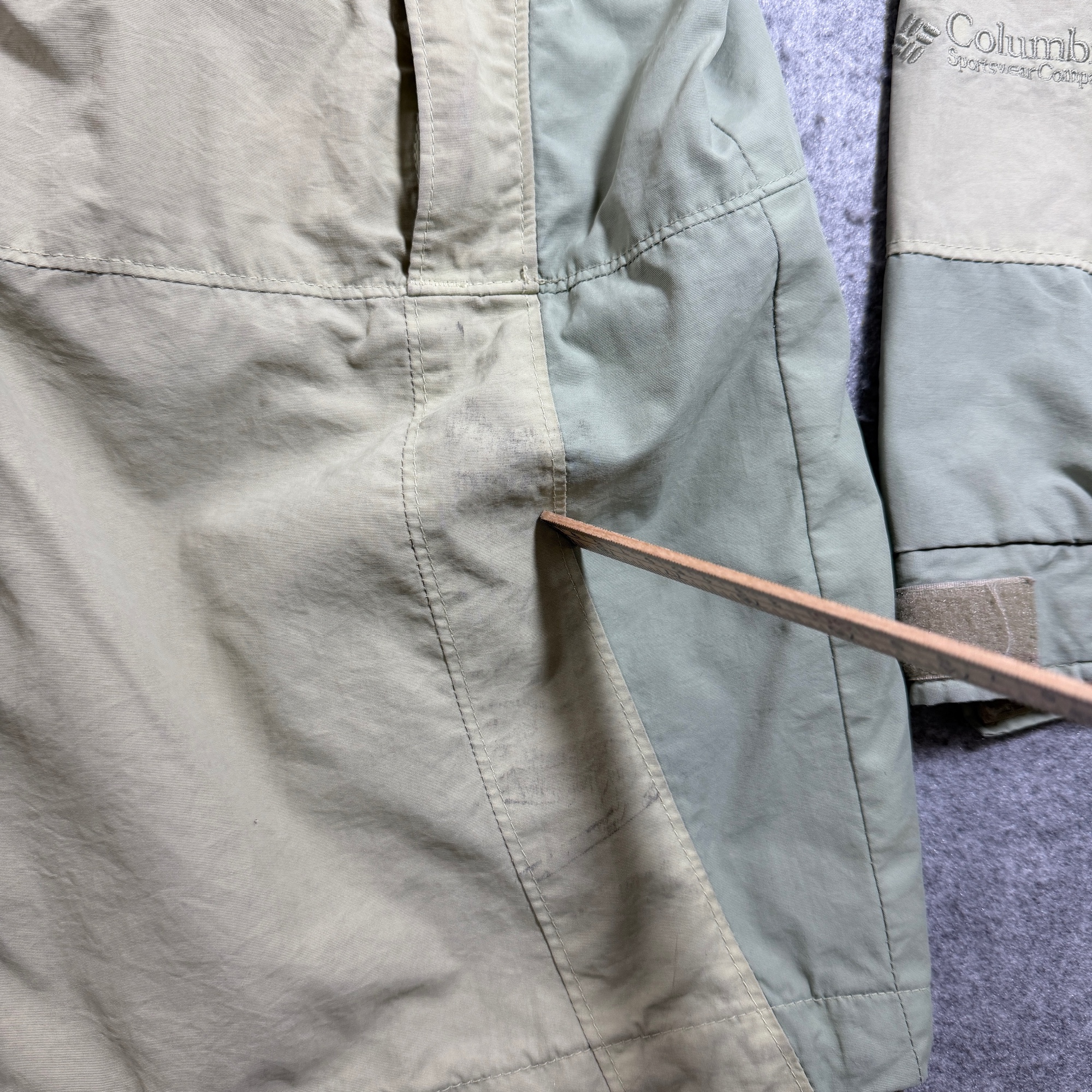 Vintage Columbia Interchange Rain Jacket Womens M Sage Green Waterproof Shell thumbnail 12
