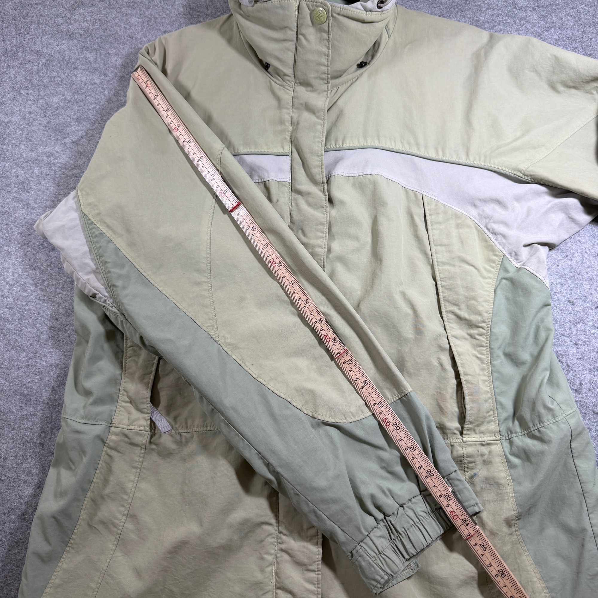 Vintage Columbia Interchange Rain Jacket Womens M Sage Green Waterproof Shell thumbnail 13