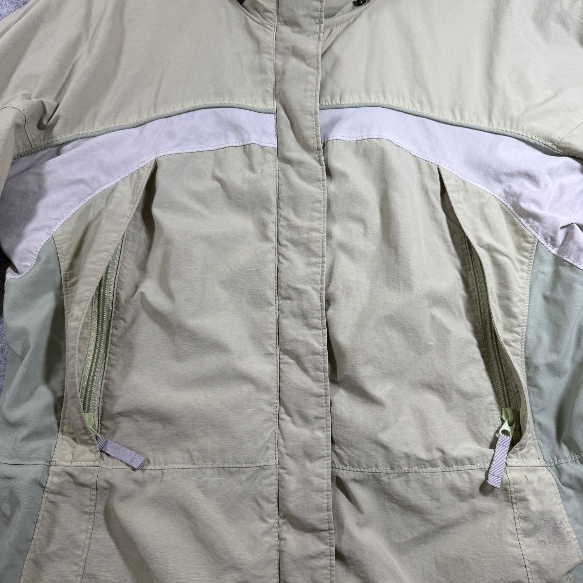 Vintage Columbia Interchange Rain Jacket Womens M Sage Green Waterproof Shell thumbnail 14