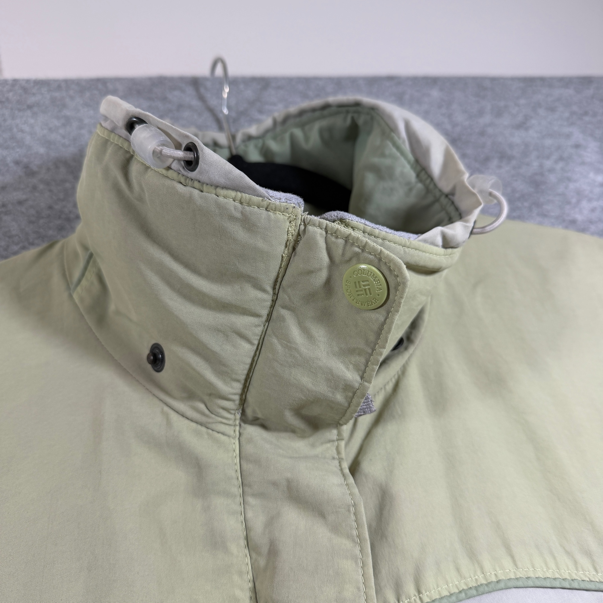 Vintage Columbia Interchange Rain Jacket Womens M Sage Green Waterproof Shell thumbnail 16