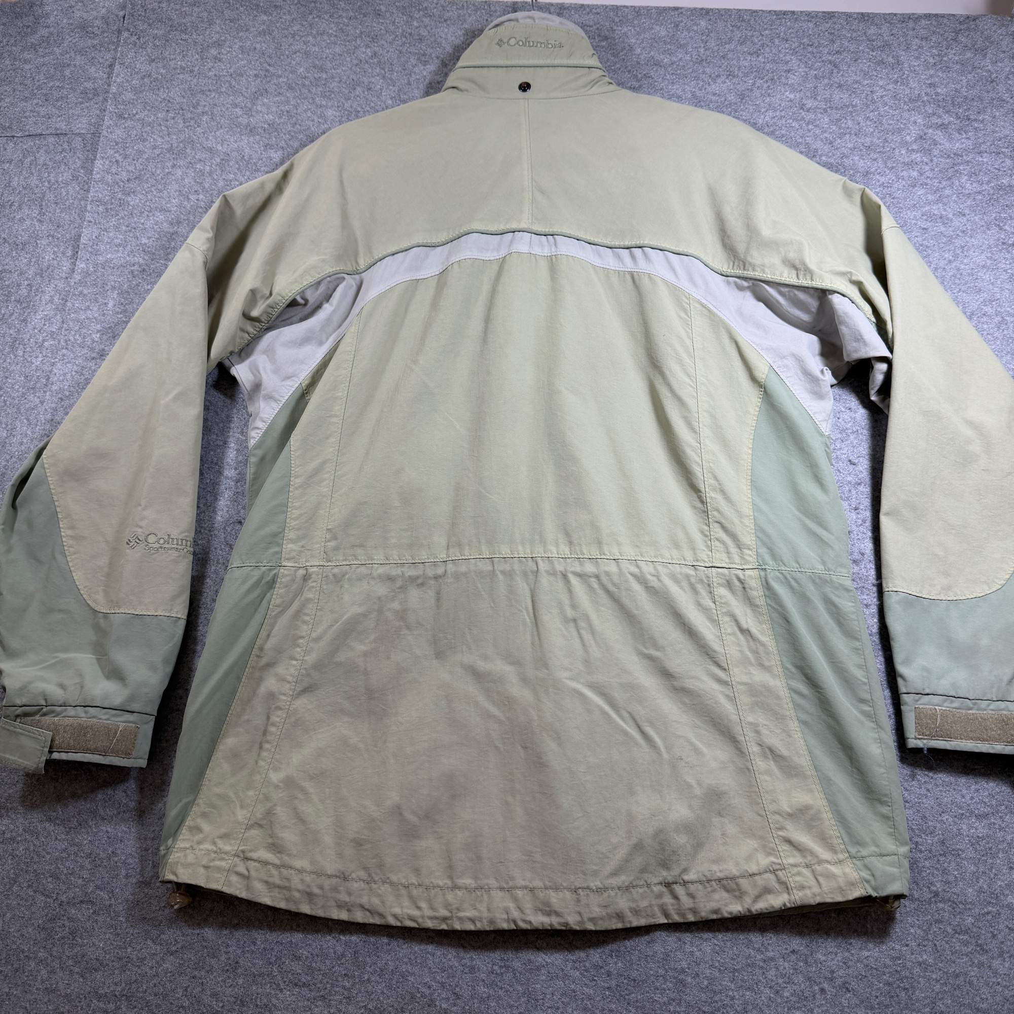 Vintage Columbia Interchange Rain Jacket Womens M Sage Green Waterproof Shell thumbnail 21