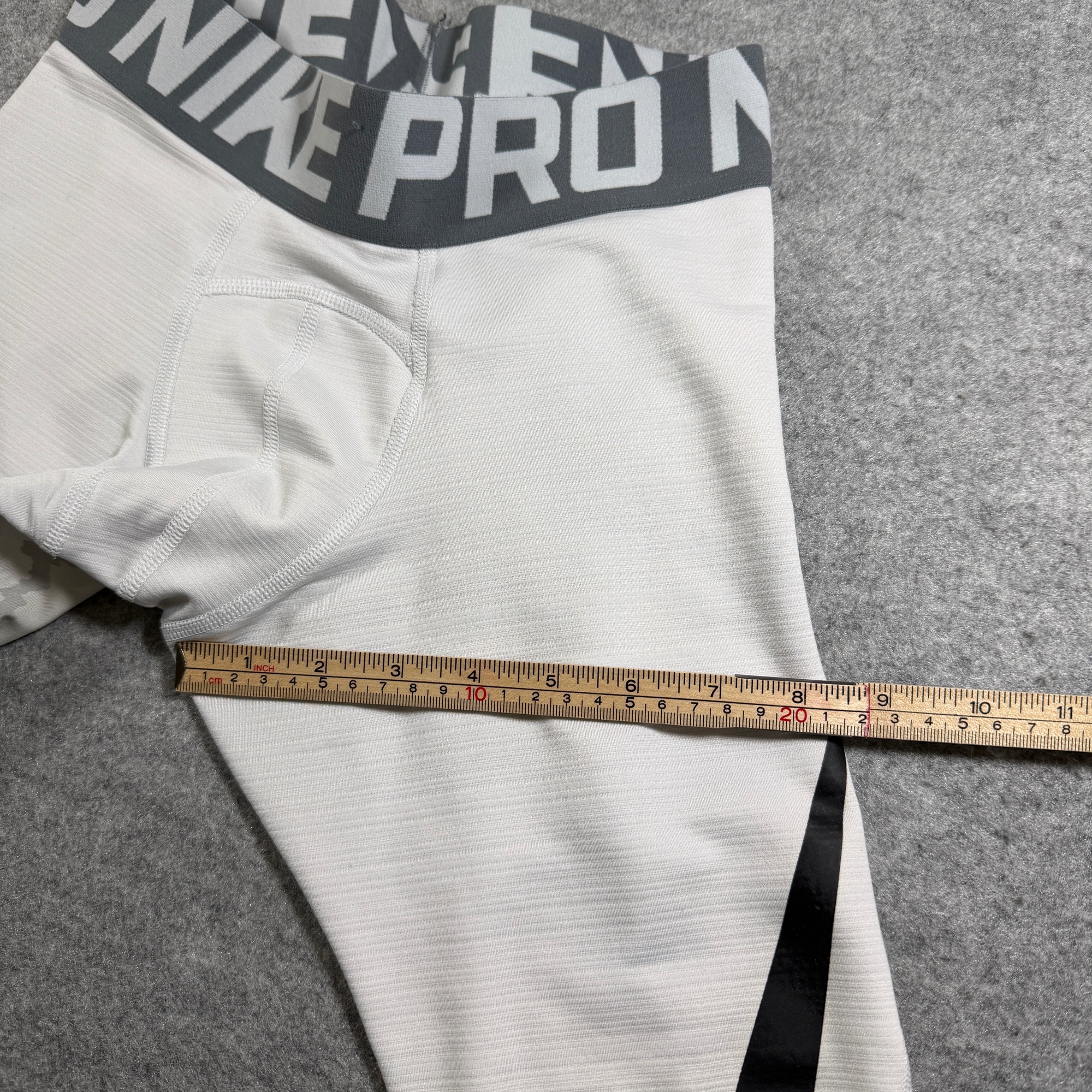 Nike Pro Hyperwarm Compression Tights Mens L White Gray Camo Thermal Base Layer thumbnail 6
