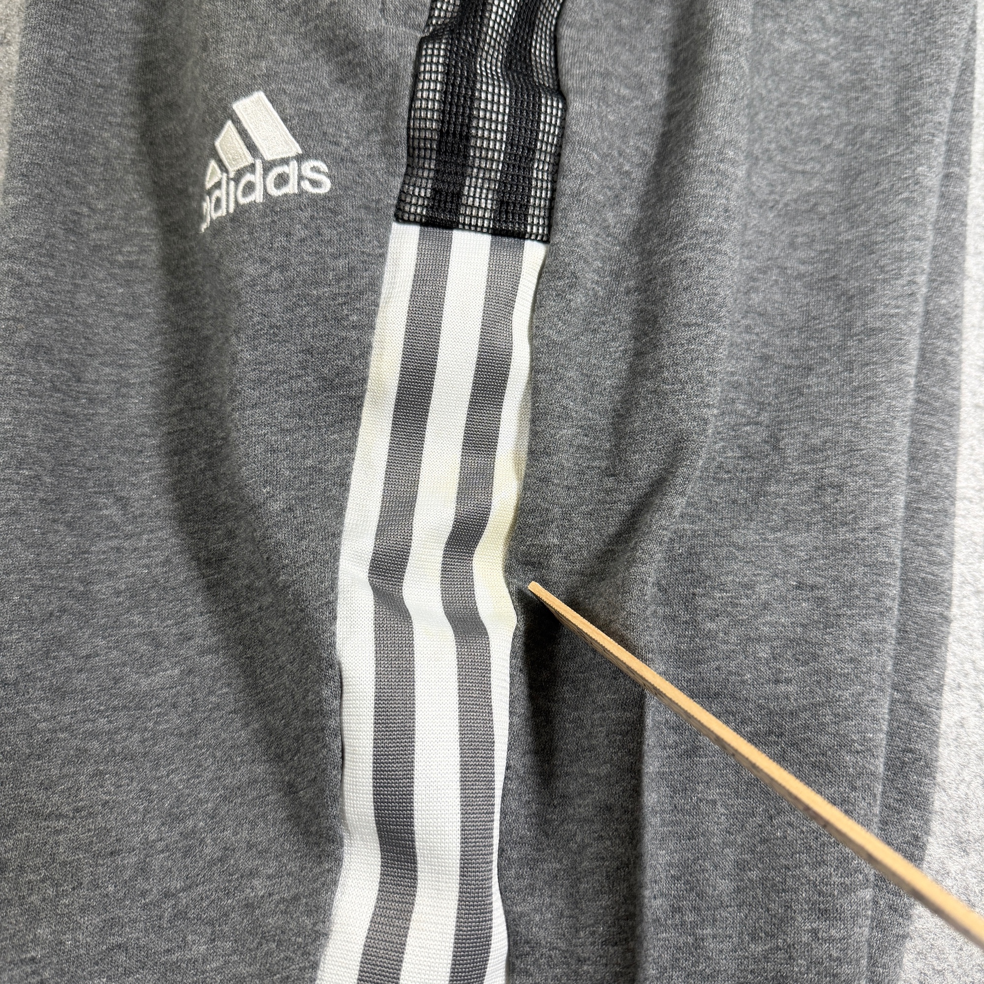 Adidas Tiro Track Pants Mens M Gray 3-Stripe Drawstring Tapered Sweatpants thumbnail 9