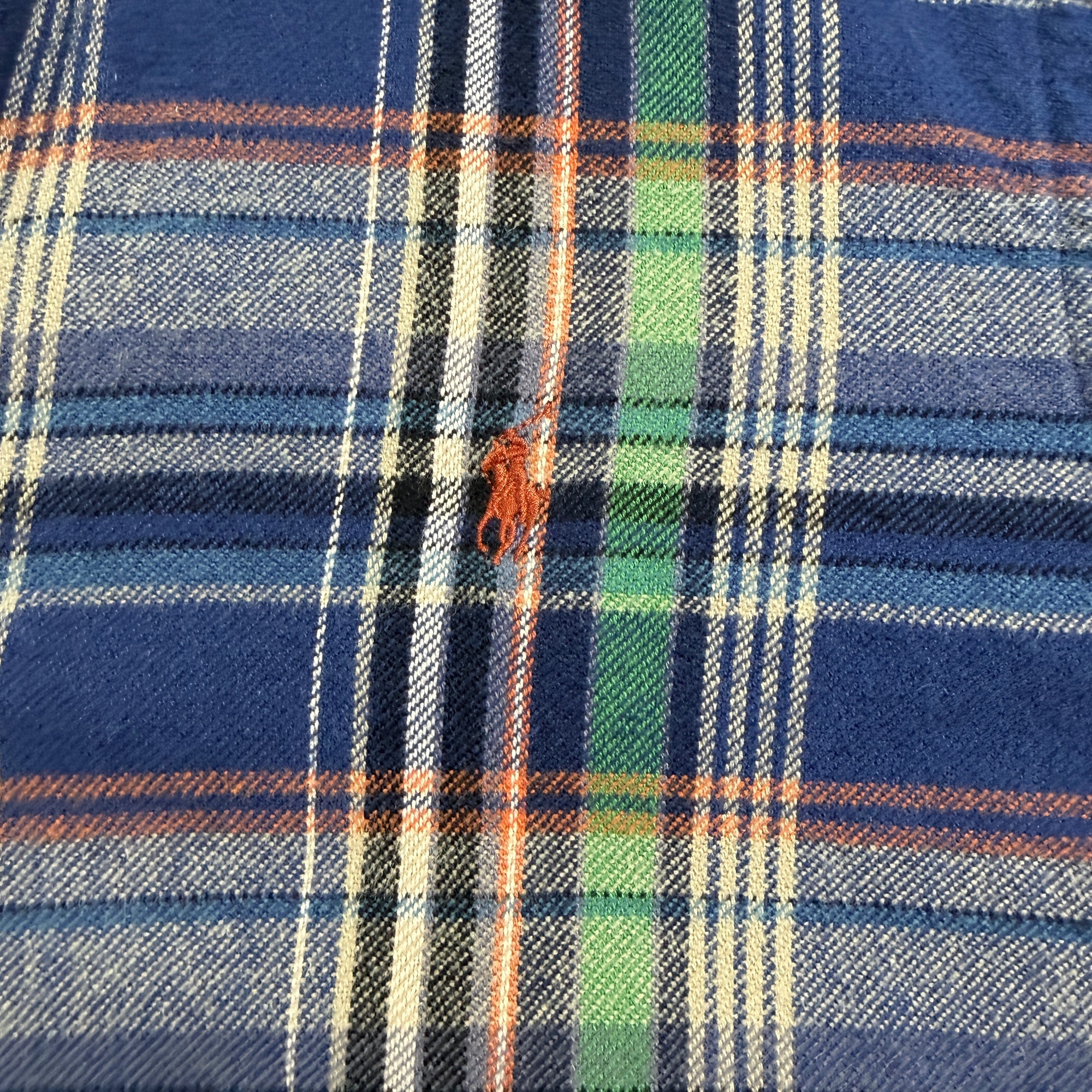 Vintage 80s Polo Ralph Lauren Flannel Shirt Mens L Plaid Button Down Classic Fit thumbnail 8