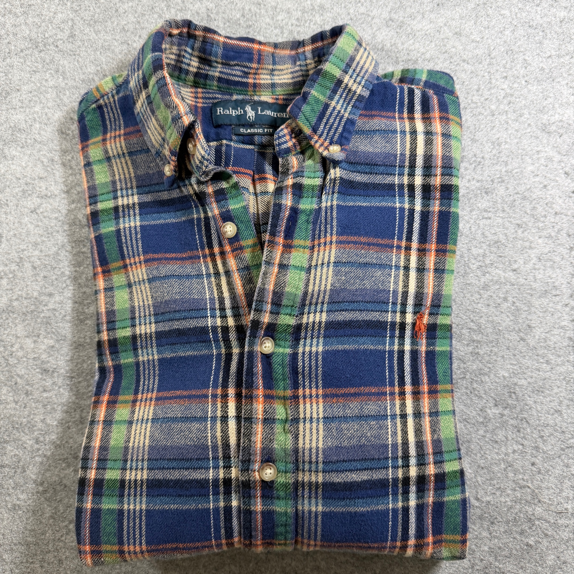 Vintage 80s Polo Ralph Lauren Flannel Shirt Mens L Plaid Button Down Classic Fit thumbnail 11