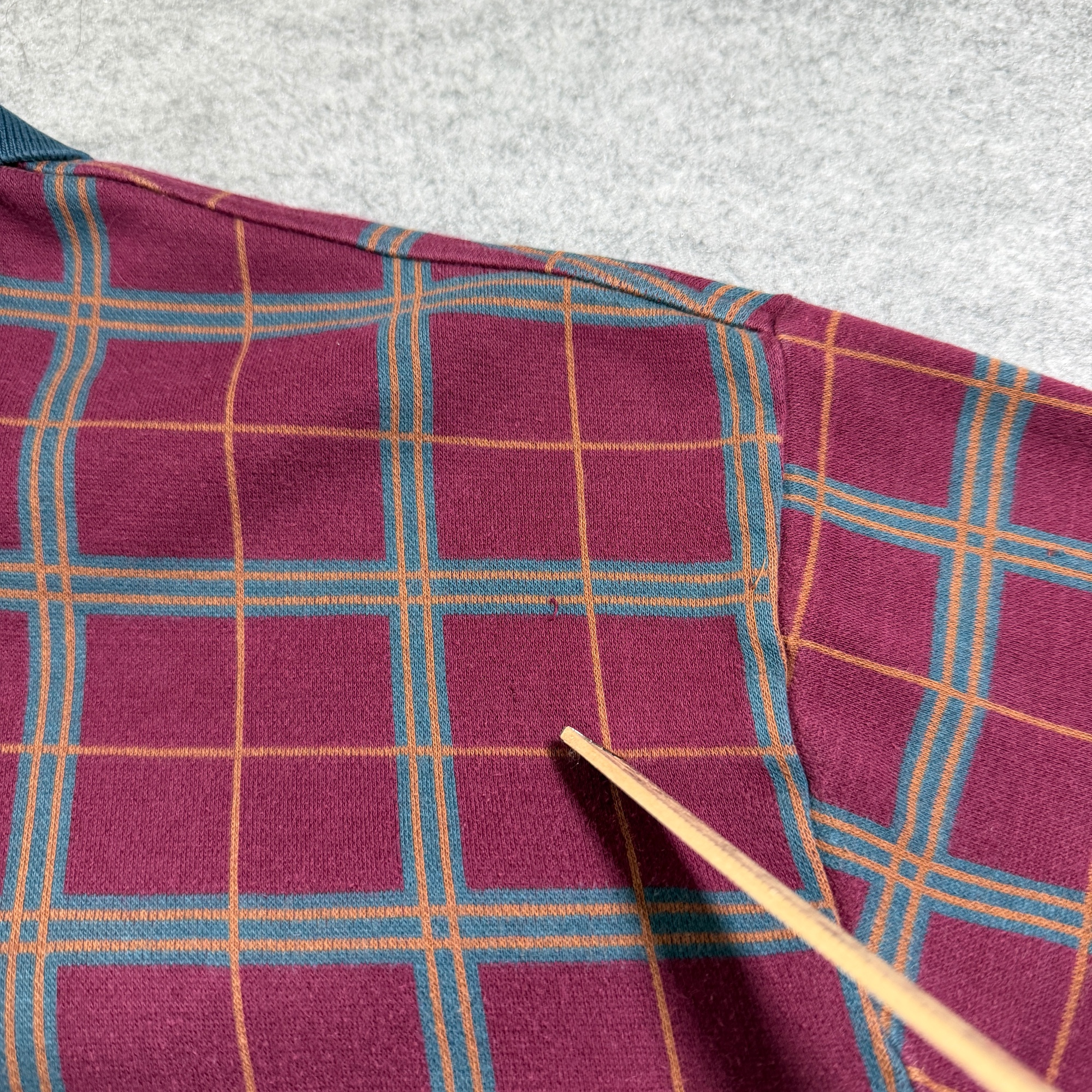 Vintage Cross Creek Golf Polo Shirt Mens XL Plaid Long Sleeve Preppy Horseshoe thumbnail 10