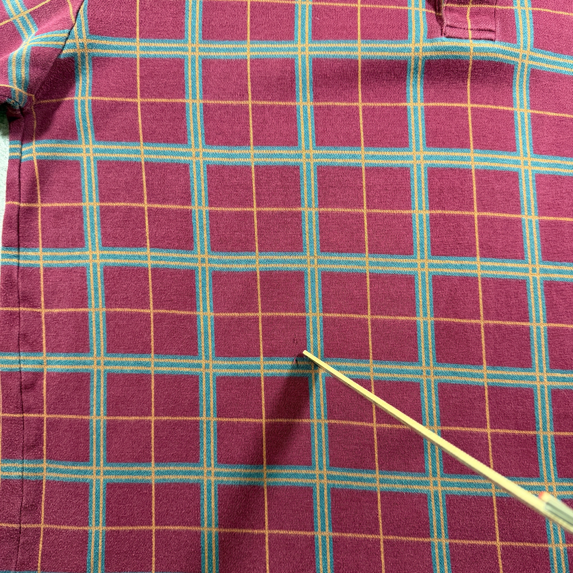 Vintage Cross Creek Golf Polo Shirt Mens XL Plaid Long Sleeve Preppy Horseshoe thumbnail 12