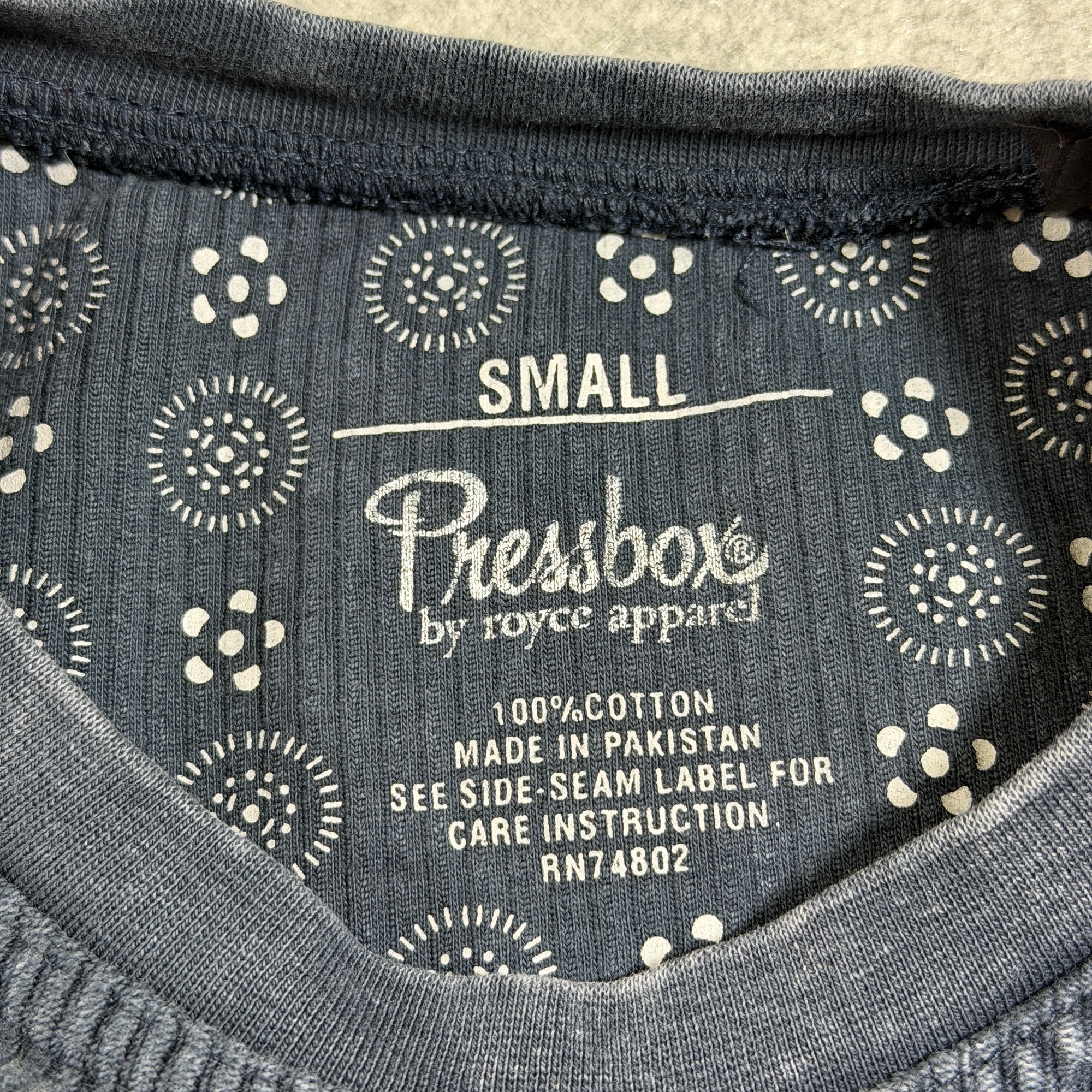 Pressbox Ole Miss Rebels Sweatshirt Womens S Navy NCAA Crewneck Cotton Ribbed thumbnail 4