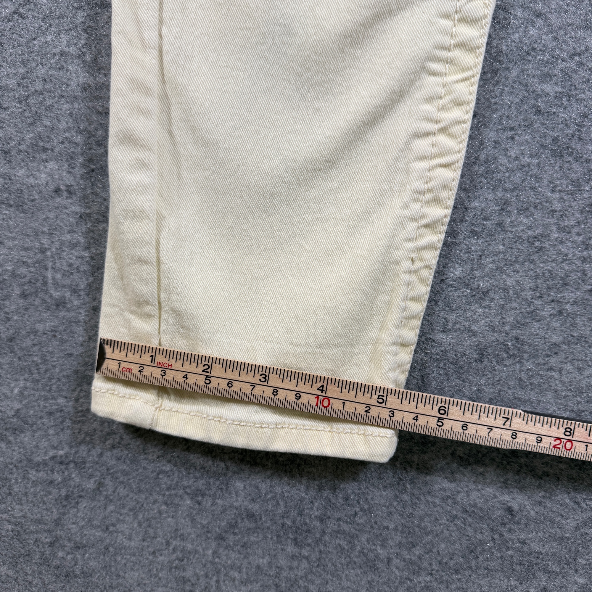 Seven7 Cropped Jeans Womens 4 Cream Off White Slim Straight Stretch Denim thumbnail 12