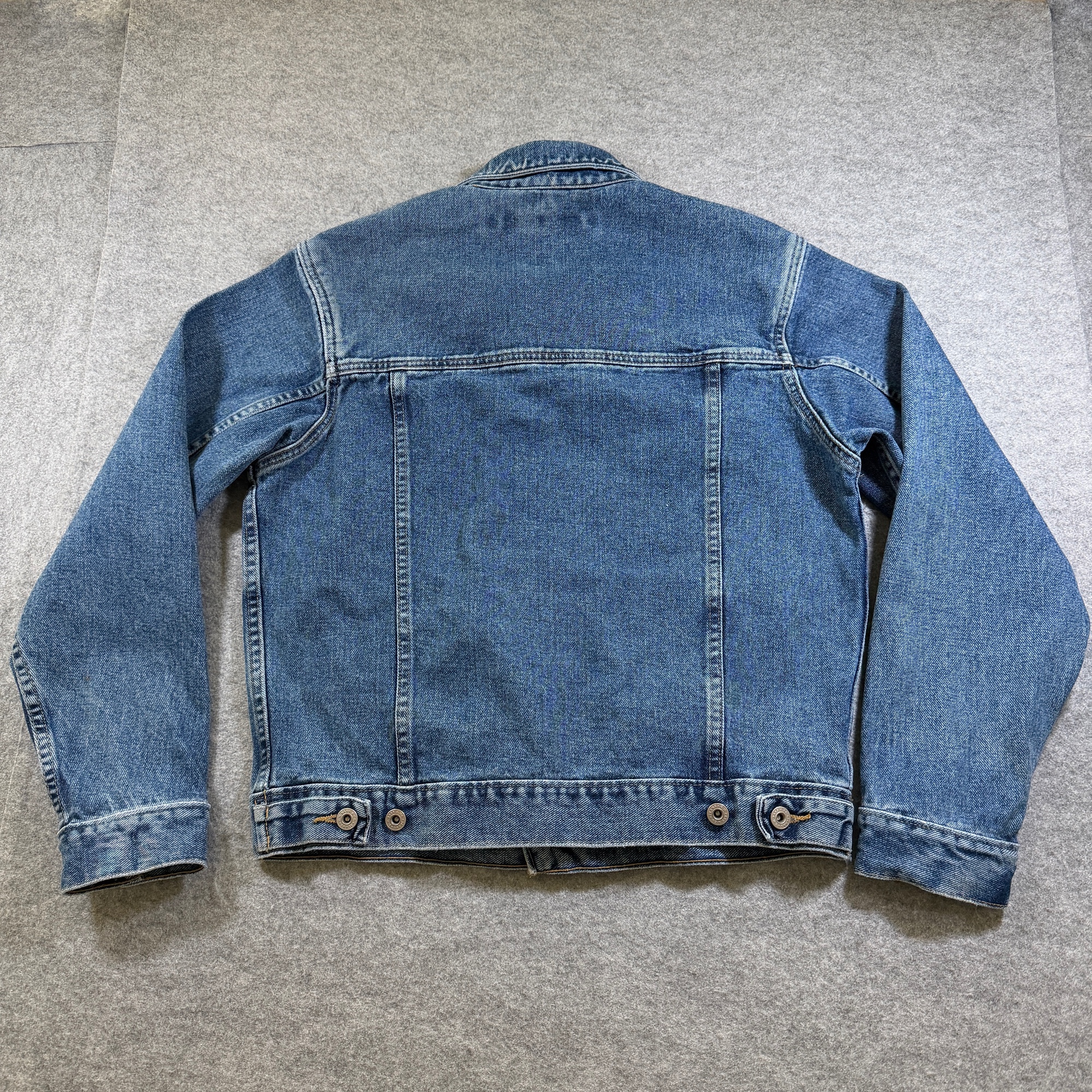 G.H. Bass & Co Denim Trucker Jacket Womens S Blue Button Front Cotton Vintage thumbnail 2