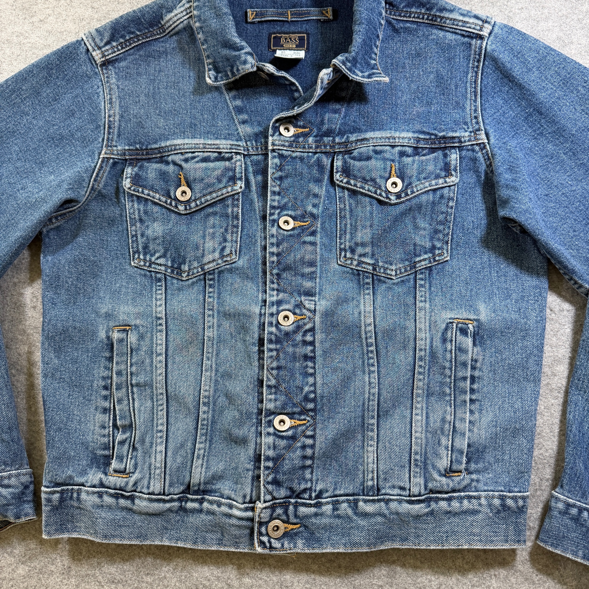 G.H. Bass & Co Denim Trucker Jacket Womens S Blue Button Front Cotton Vintage thumbnail 9