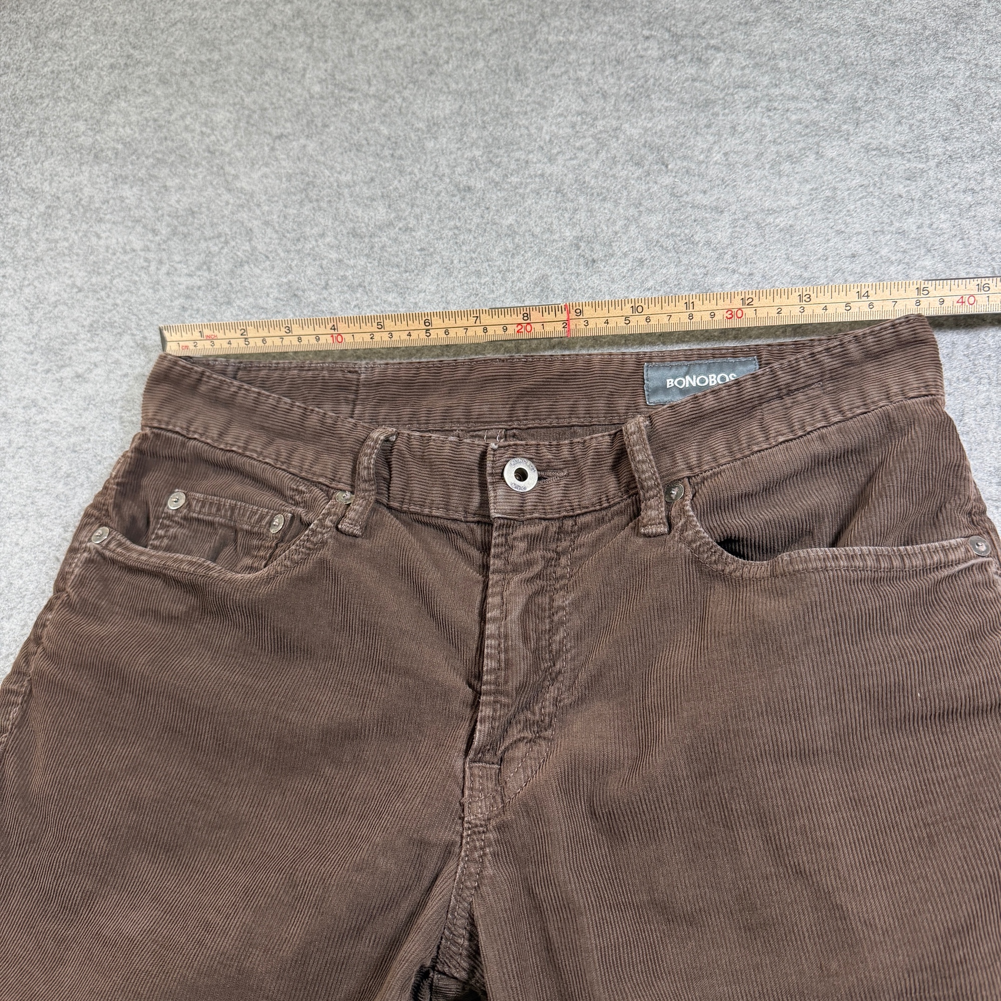 Bonobos Corduroy Pants Mens 30x34 Brown Straight Leg Five Pocket Cotton Stretch thumbnail 7