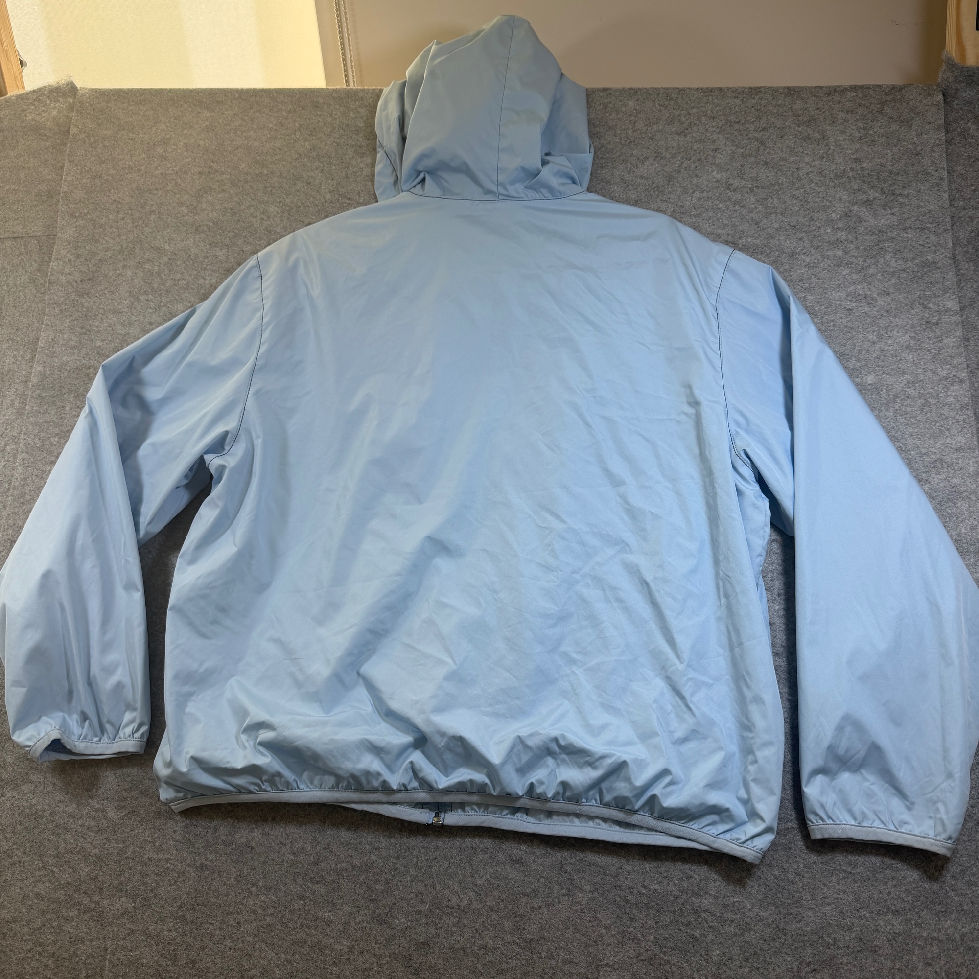 Catalina Windbreaker Jacket Womens L Light Blue Hooded Drawstring Full Zip thumbnail 2