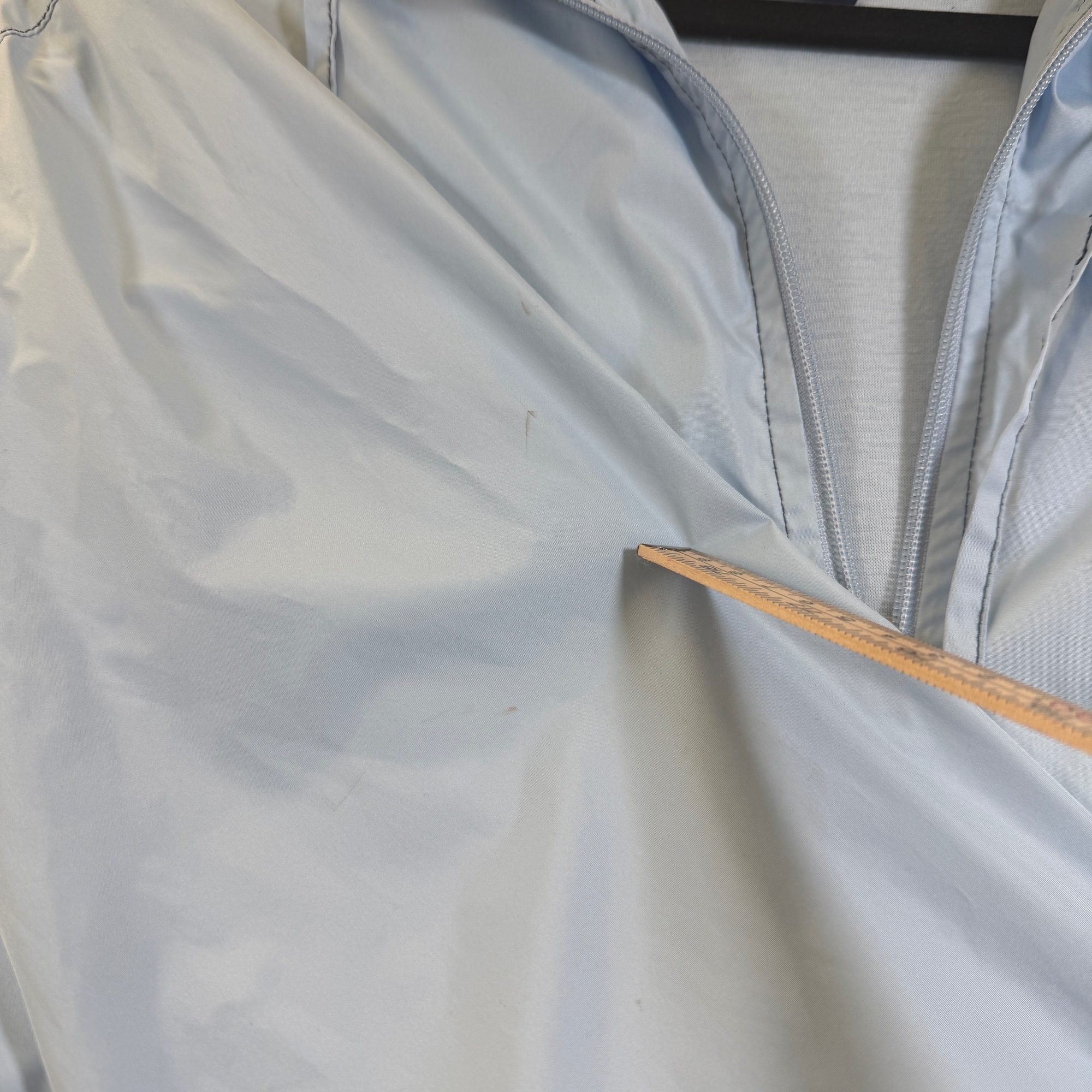 Catalina Windbreaker Jacket Womens L Light Blue Hooded Drawstring Full Zip thumbnail 4