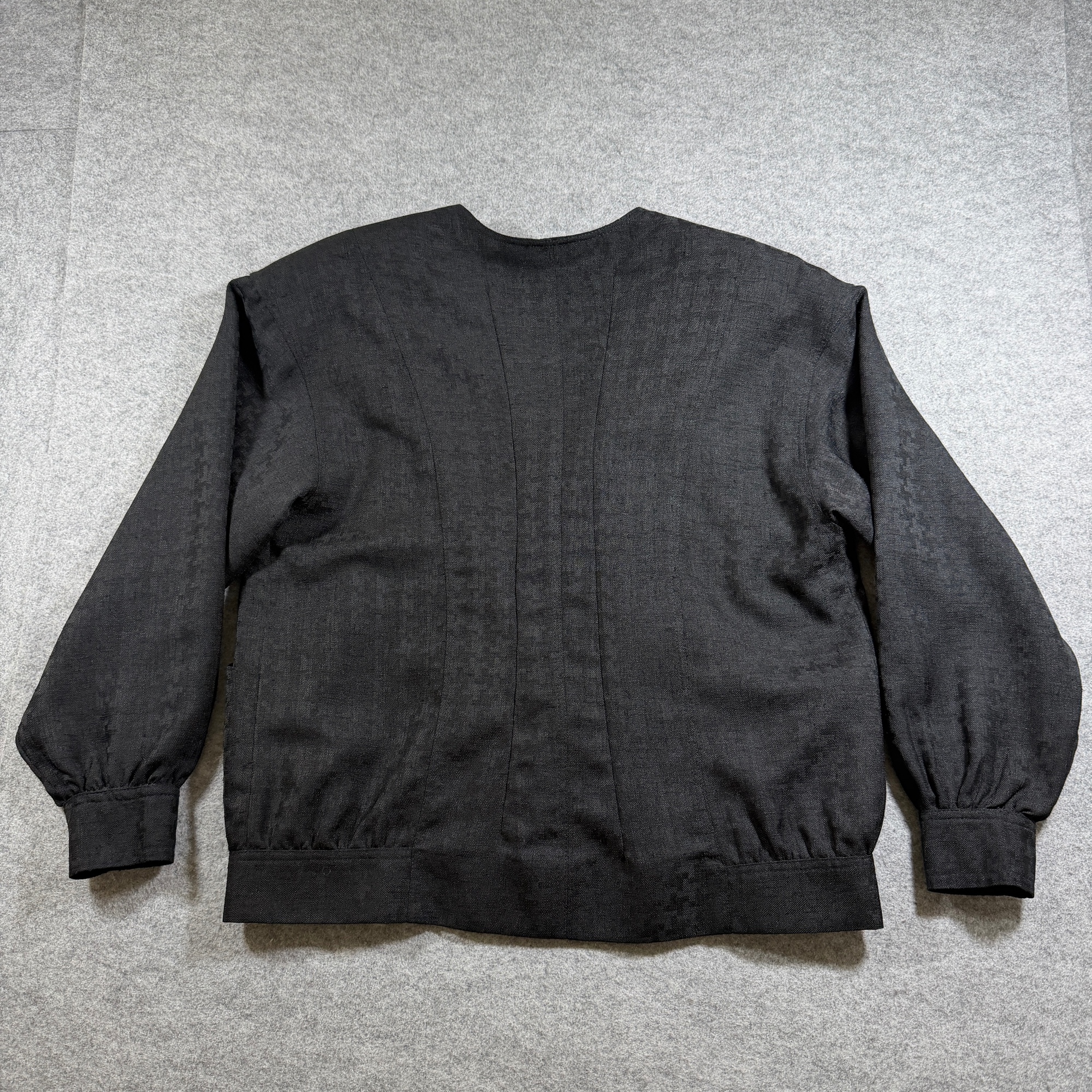 Vintage Lilli Ann Collections Blazer Jacket Womens L Black Houndstooth USA Made thumbnail 2