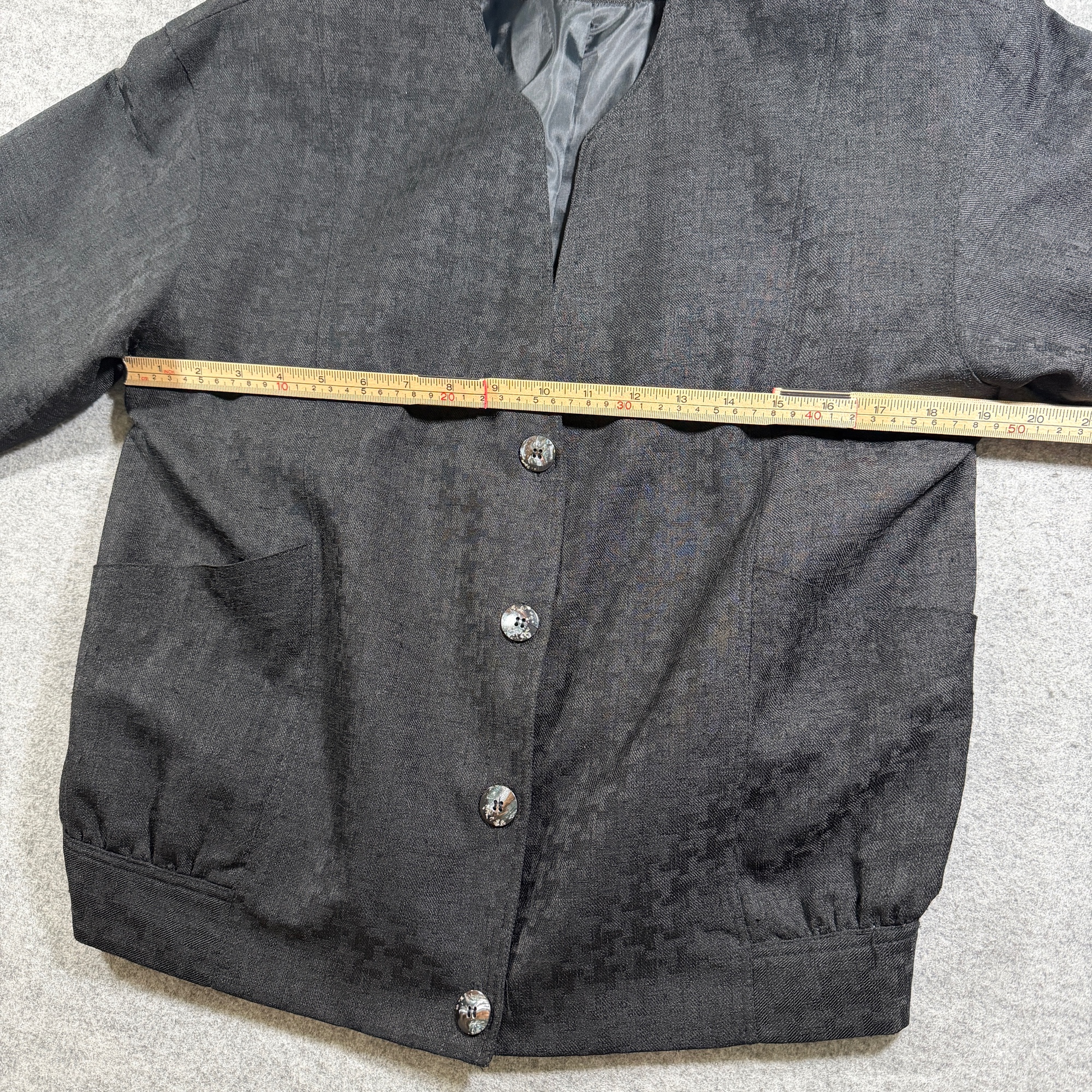 Vintage Lilli Ann Collections Blazer Jacket Womens L Black Houndstooth USA Made thumbnail 5
