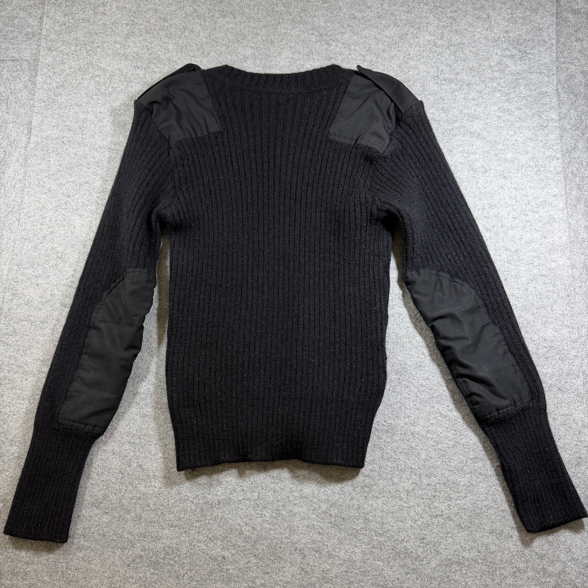 Brigade Quartermasters Woolly Pully Sweater Mens 44 L Black Wool Commando Army thumbnail 2