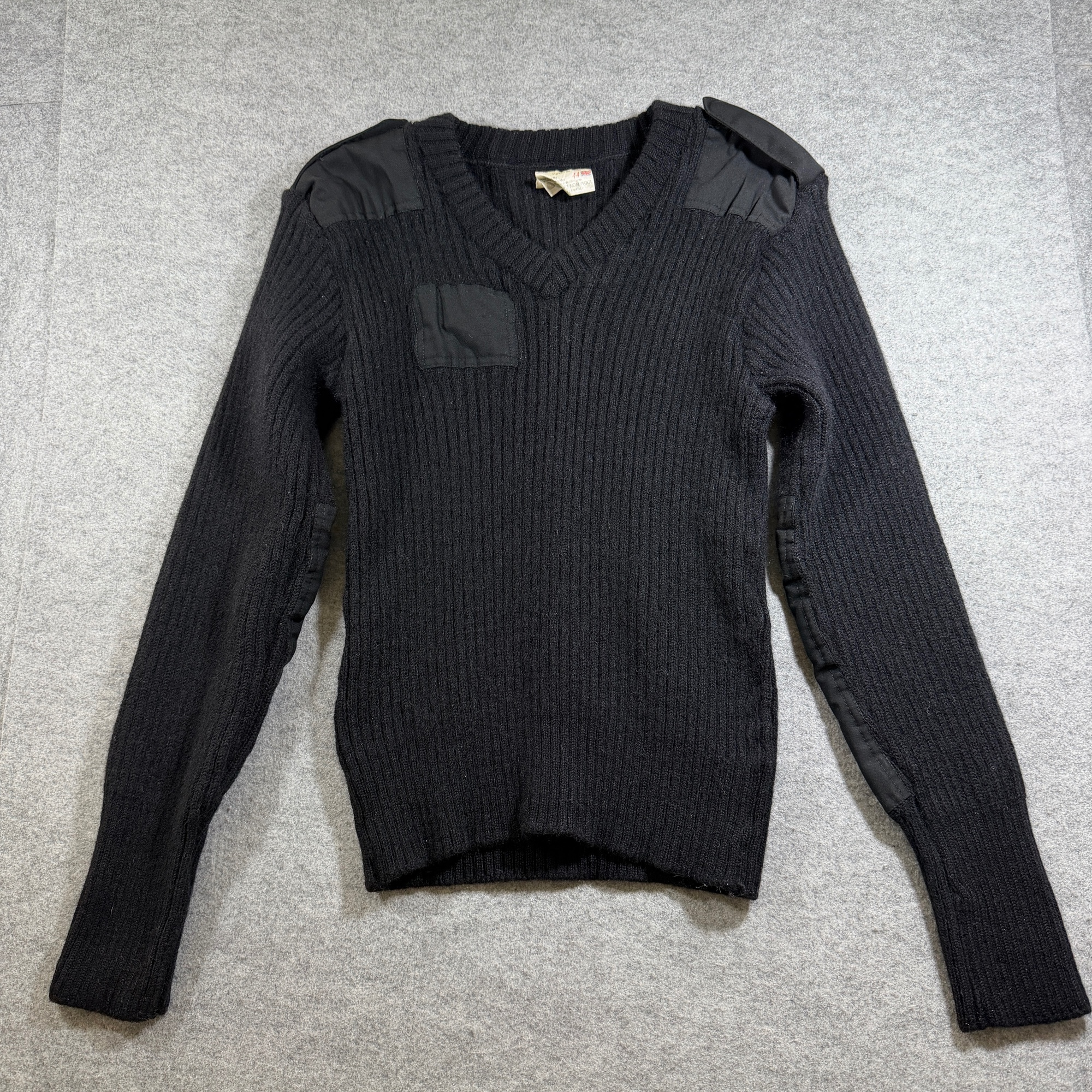 Brigade Quartermasters Woolly Pully Sweater Mens 44 L Black Wool Commando Army thumbnail 3
