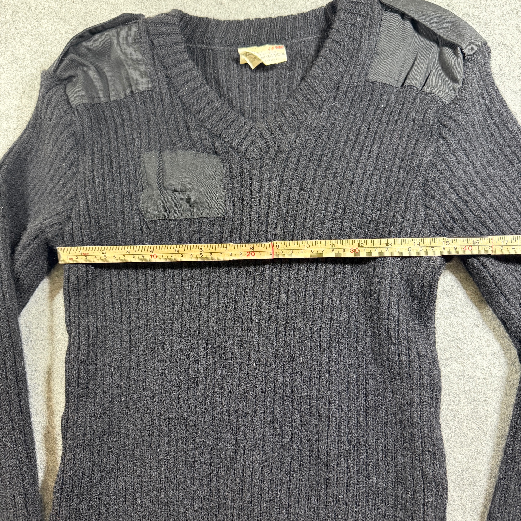 Brigade Quartermasters Woolly Pully Sweater Mens 44 L Black Wool Commando Army thumbnail 6