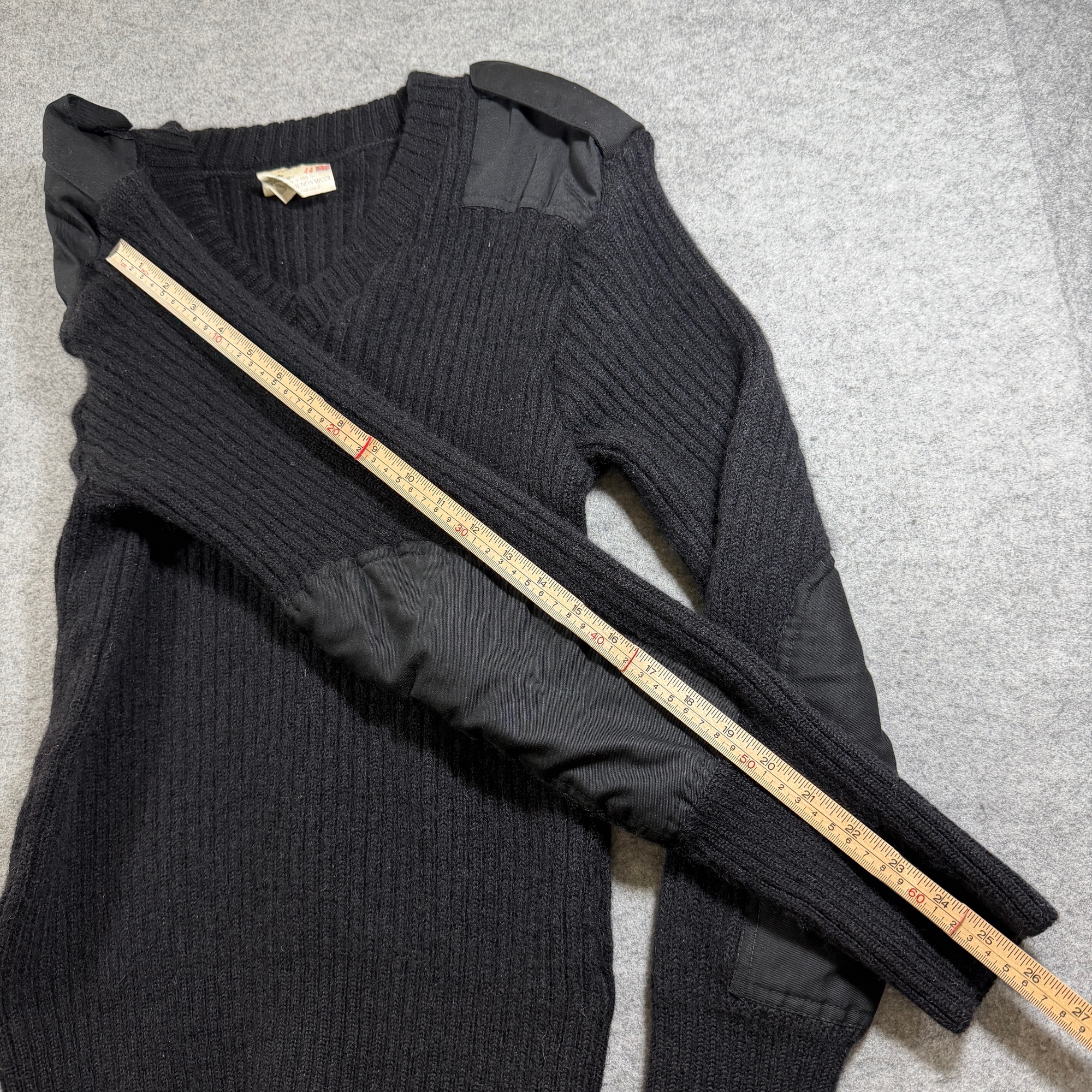 Brigade Quartermasters Woolly Pully Sweater Mens 44 L Black Wool Commando Army thumbnail 8