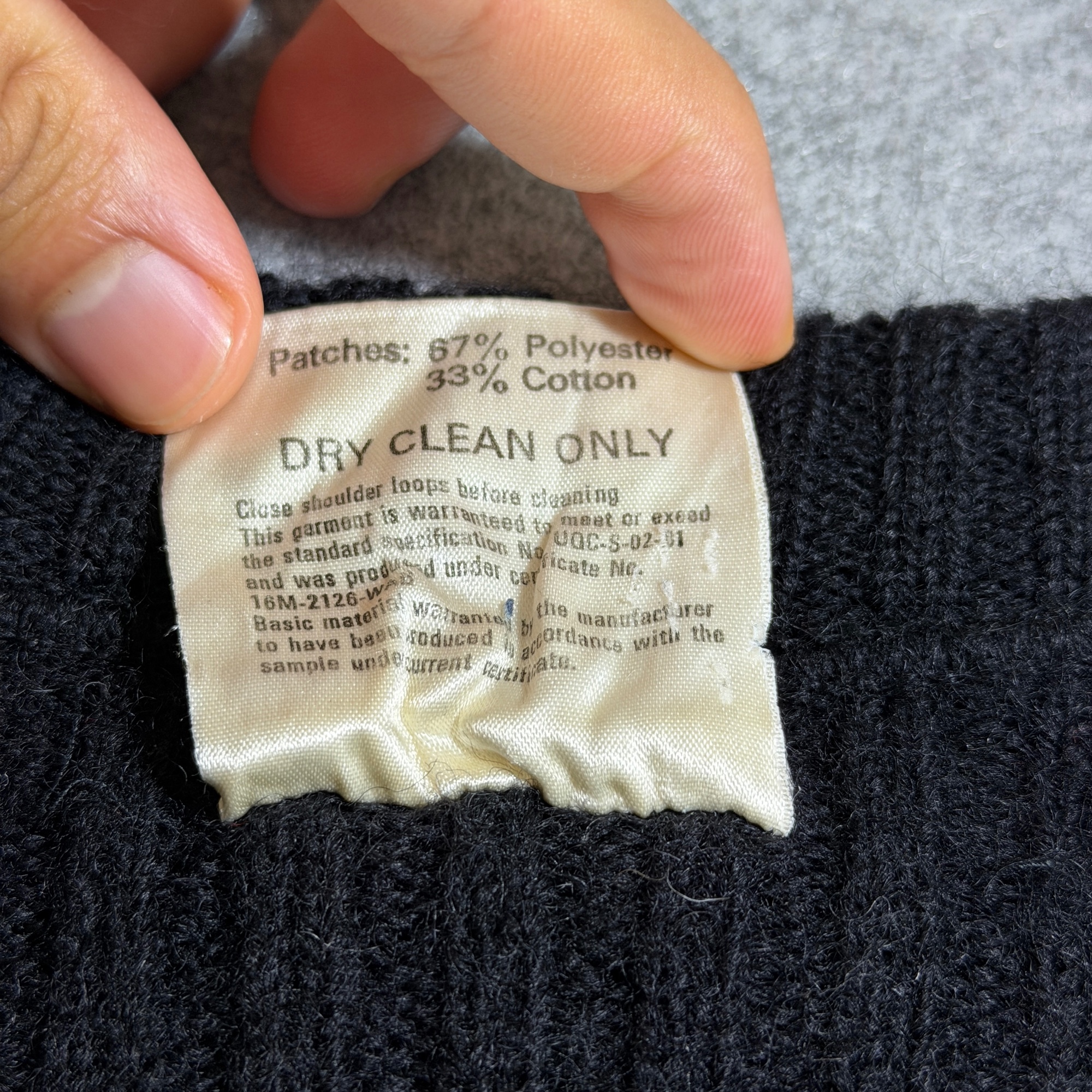 Brigade Quartermasters Woolly Pully Sweater Mens 44 L Black Wool Commando Army thumbnail 9