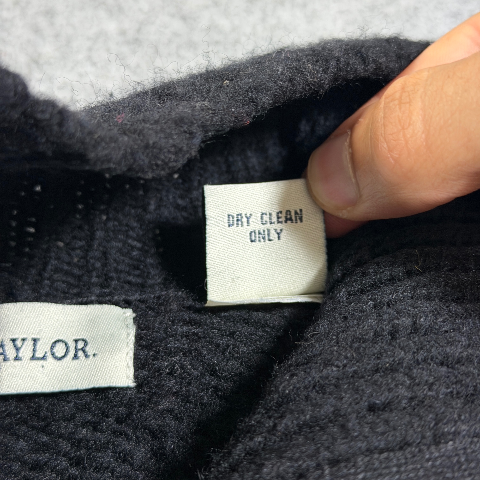 VTG Ann Taylor Long Sweater Womens M Black Snowflake Quarter Zip Mock Neck Wool thumbnail 11