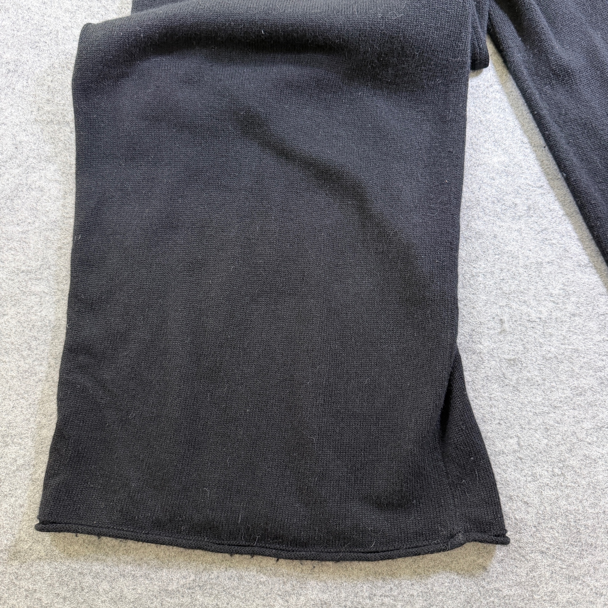 Splendid Wide Leg Pants Women L Black Wool Cashmere Silk Blend Drawstring Lounge thumbnail 7