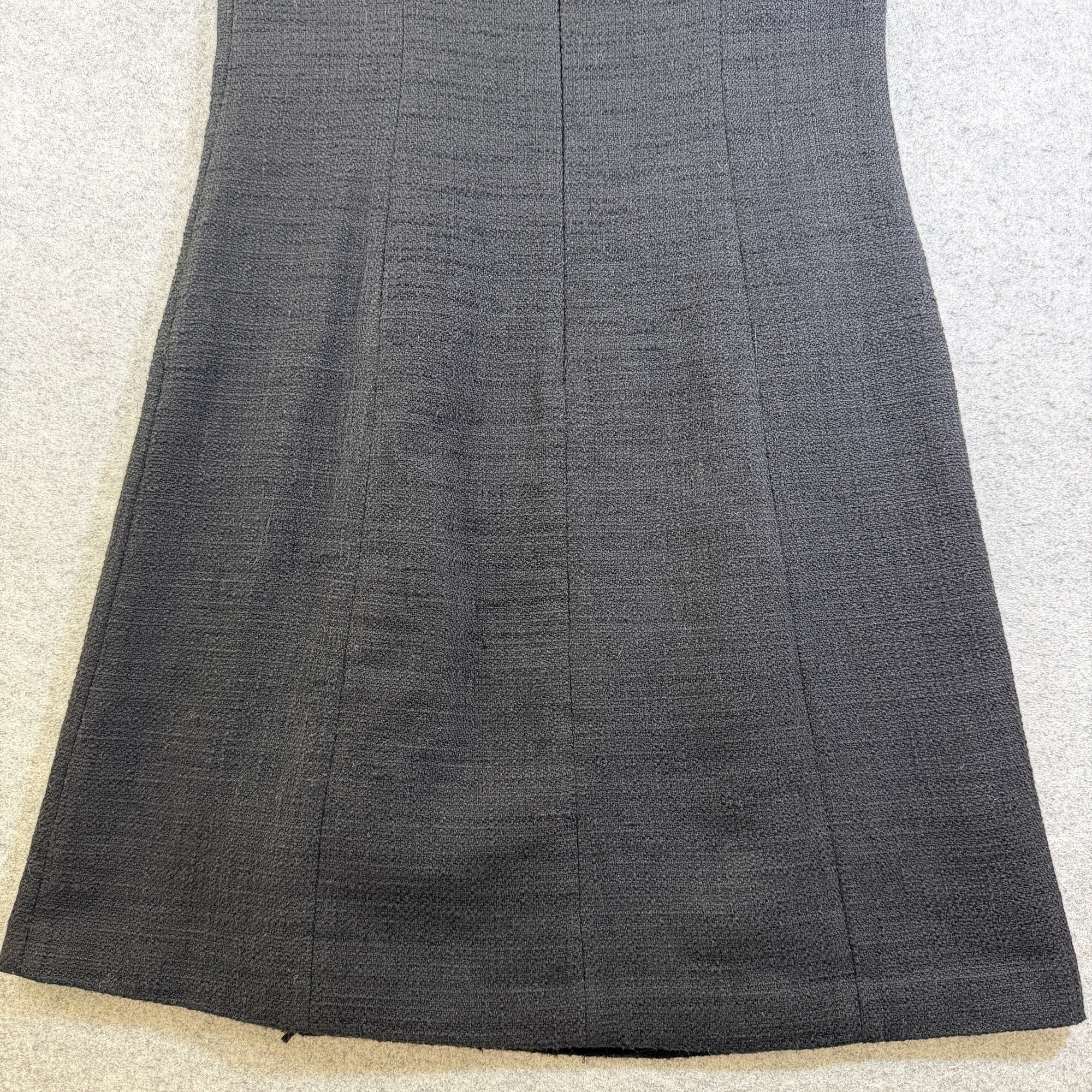 Karl Lagerfeld Paris Dress Womens 4 Black Tweed Sleeveless Sheath Fringe Trim thumbnail 14