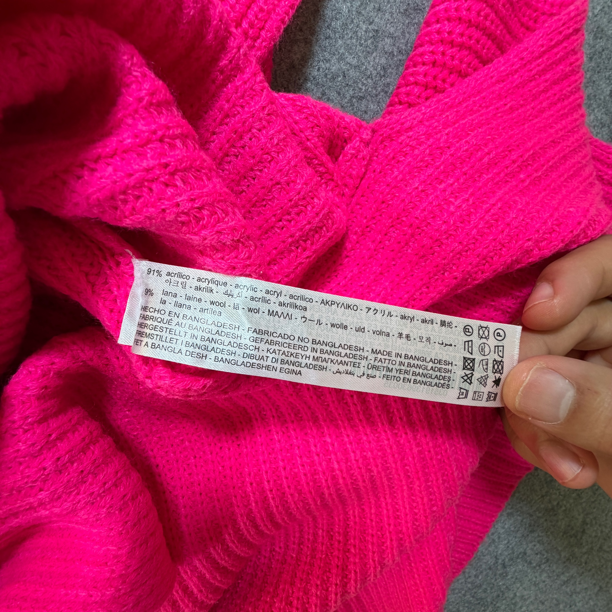 Zara Sweater Dress Womens M Pink Mock Neck Sleeveless Bodycon Ribbed Knit Wool thumbnail 8