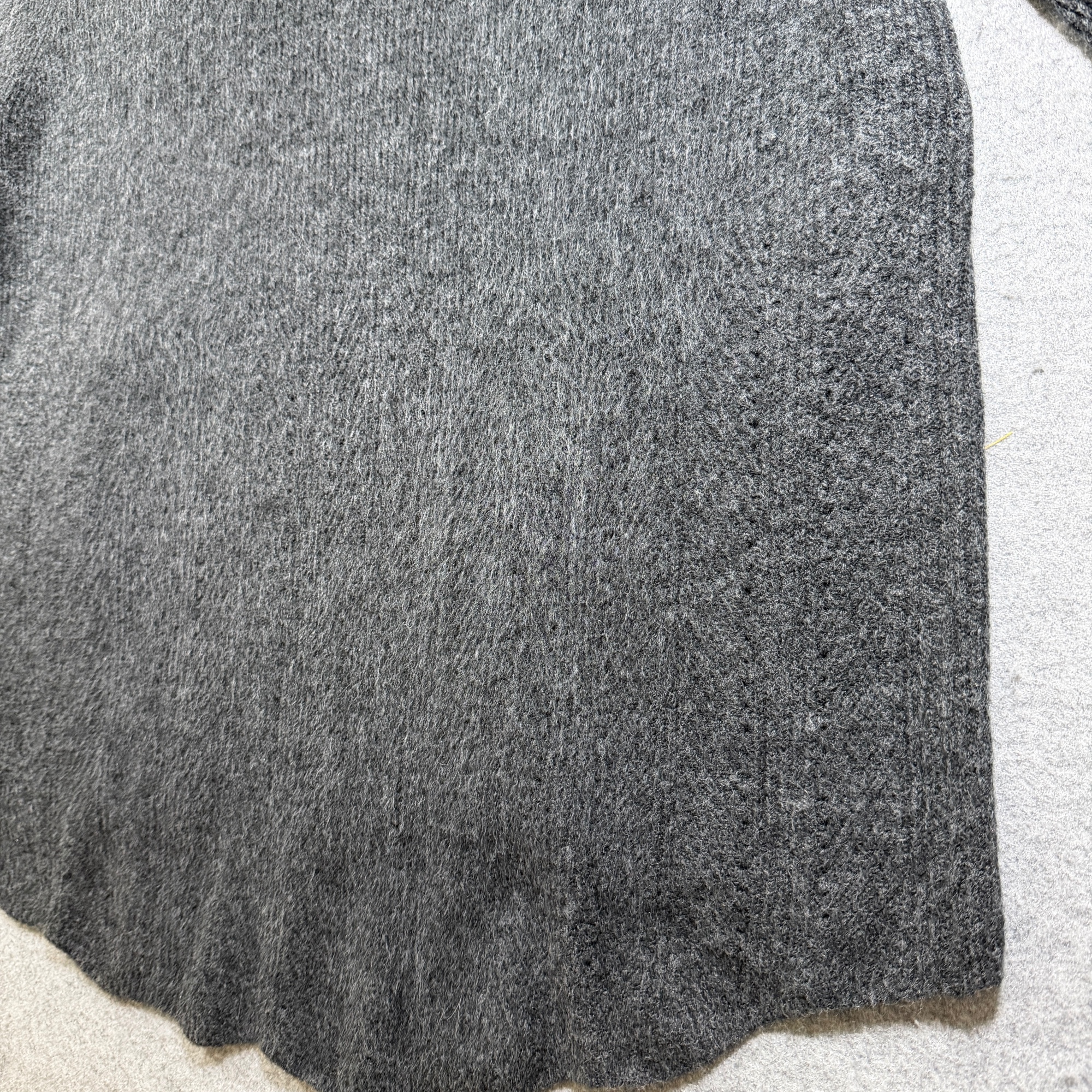 Veveret Wool Blend Sweater Womens M Charcoal Gray Hi Lo Hem Pockets 3/4 Sleeve thumbnail 5